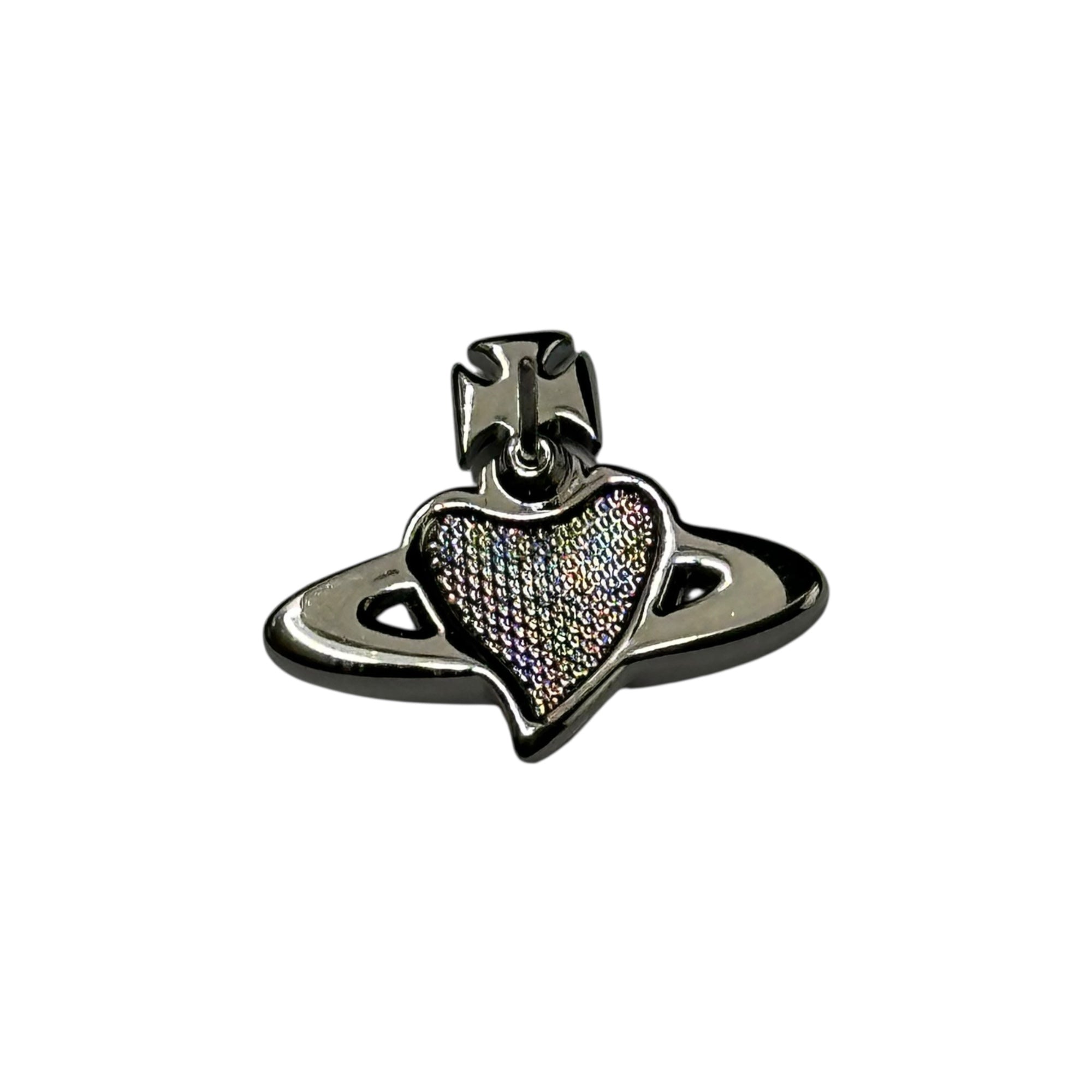 Vivienne Westwood(ヴィヴィアンウエストウッド) Diamante Heart ORB single Stud earrings ディアマンテ ハート オーブ シングル スタッズ ピアス シルバー