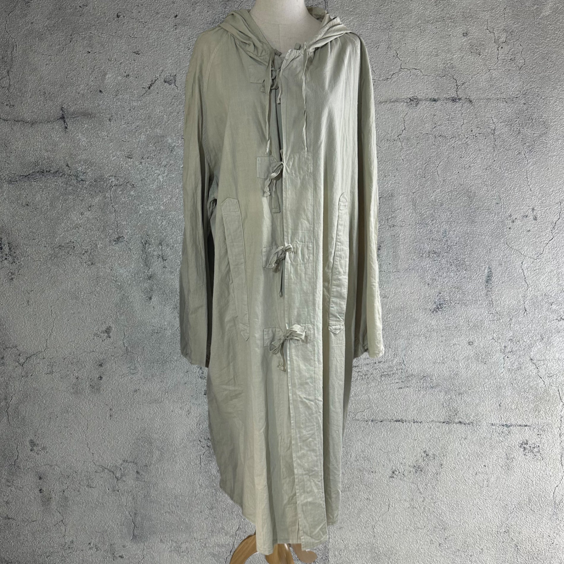 VINTAGE(ヴィンテージ) 70~80's surgical hooded gown coat サージカル フード付きガウン コート EURO MILITALY 表記無し(M~L程度) ペールグリーン