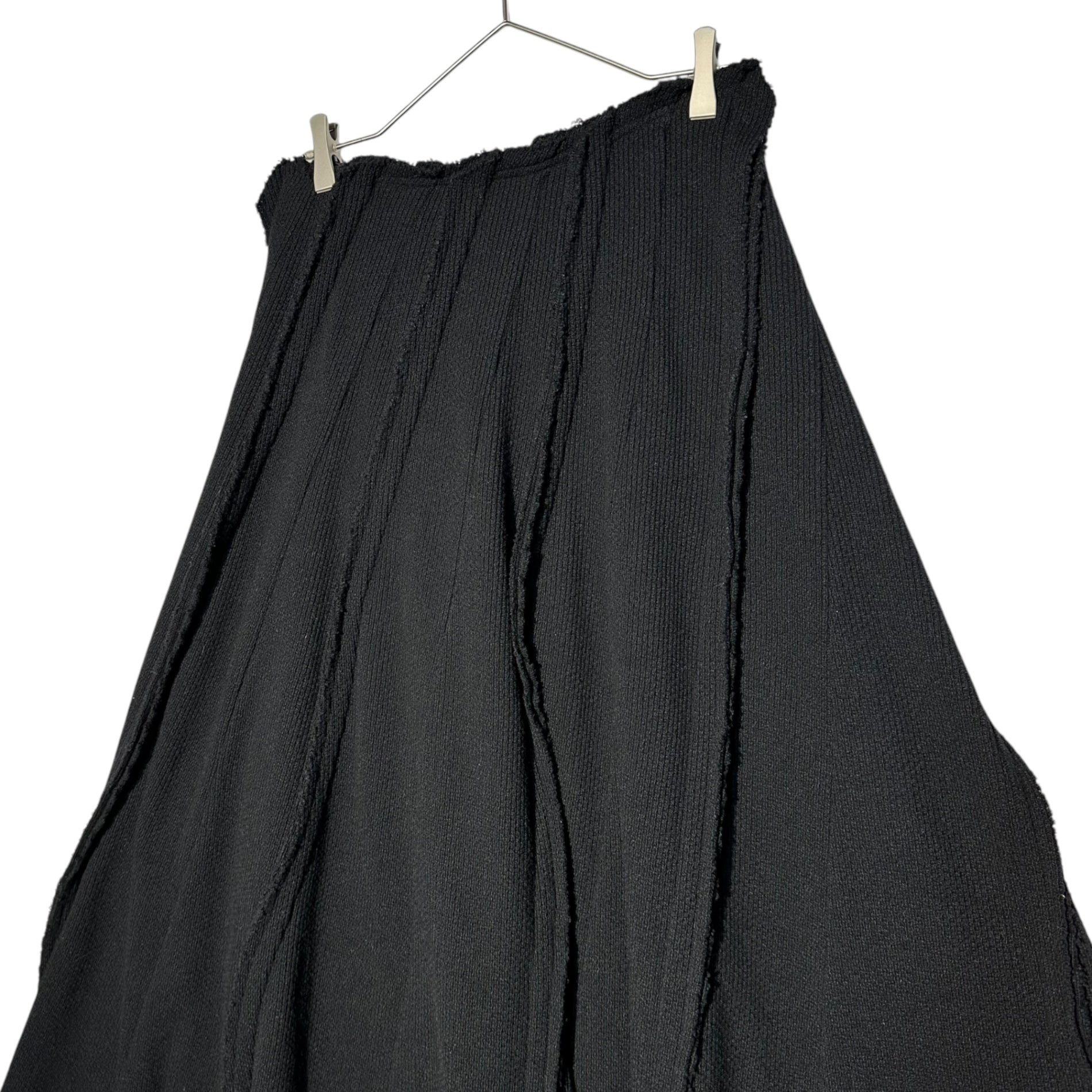 COMME des GARCONS(コムデギャルソン) 02AW wool nylon knit long skirt ウール ナイロン ニット ロングスカート GG-S001 M ブラック AD2002
