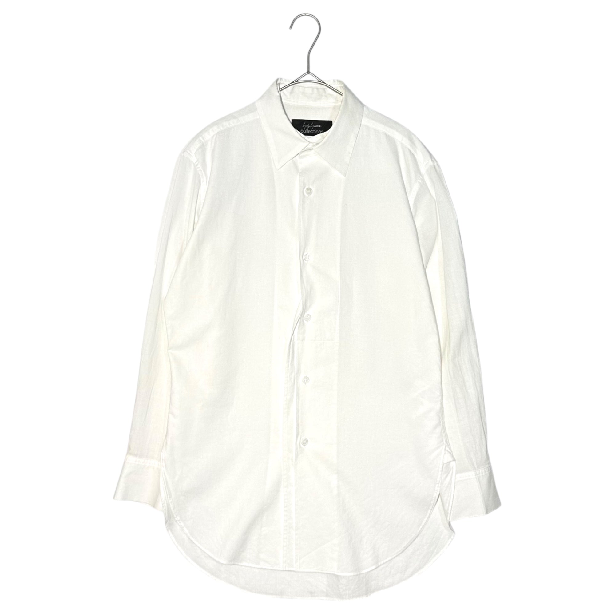 YOHJI YAMAMOTO collections(ヨウジヤマモト コレクションズ) Layered Button Regular Collar L/S Basic Shirt 重ねボタン レギュラーカラー 長袖 ベーシック シャツ FG-B90-006 1(S程度) ホワイト