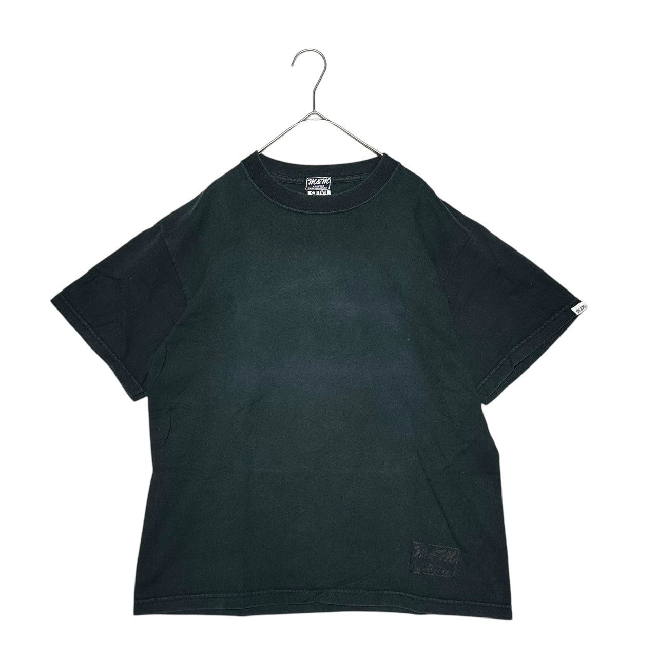 m&m CUSTOM PERFORMANCE(エムアンドエム) Basic Back Cross Crew Neck T-Shirt ベーシック バッククロス クルーネック Tシャツ アンビルボディ M ブラック
