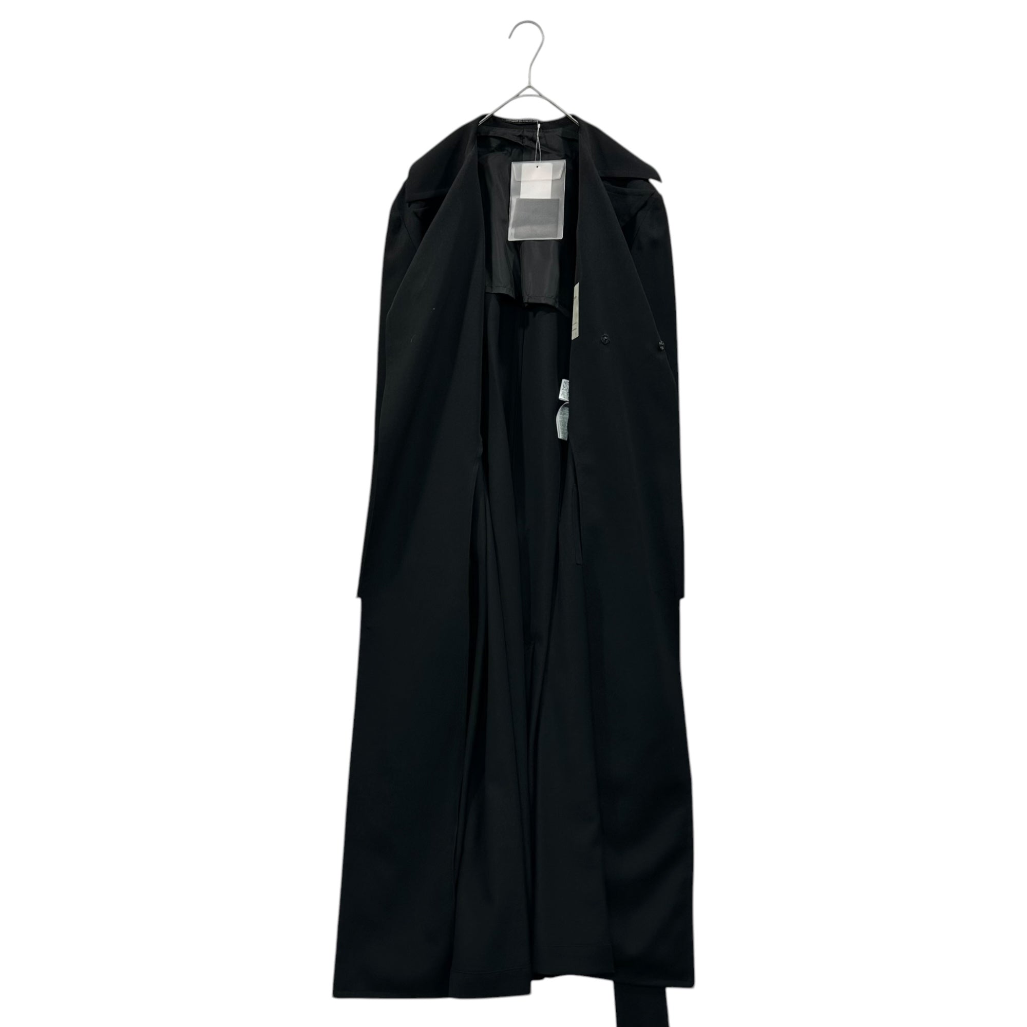 YOHJI YAMAMOTO(ヨウジヤマモト) 19AW Wool Gabardine Big-Collared Belted Coat ウール ギャバジン ビッグカラー ベルト コート FD-C01-100 2(M程度) ブラック