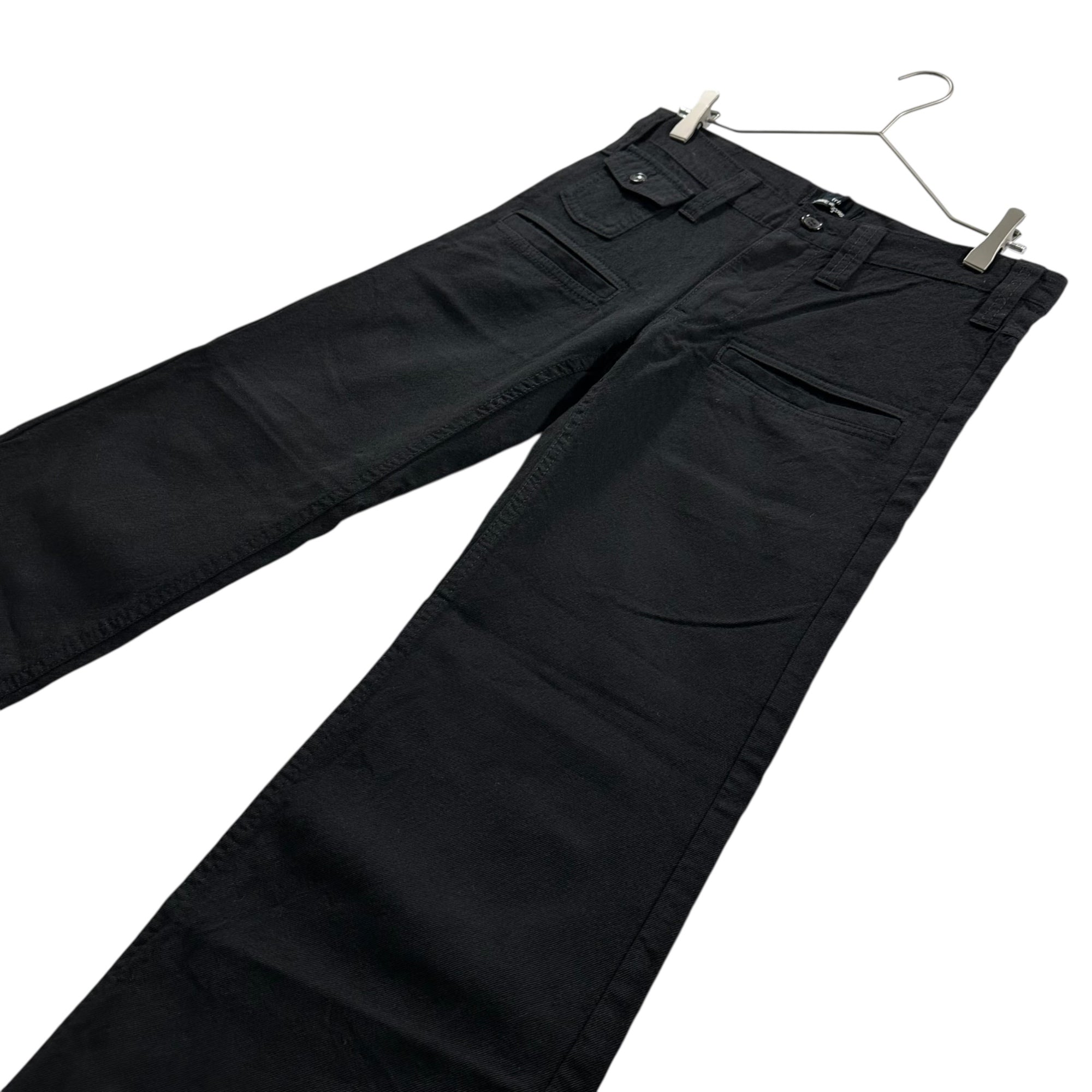 tricot COMME des GARCONS(トリココムデギャルソン) 07AW Wool straight-leg slacks with wrinkle finish ウール ストレート スラックス パンツ シワ加工 TT-P002 S ブラック AD2007