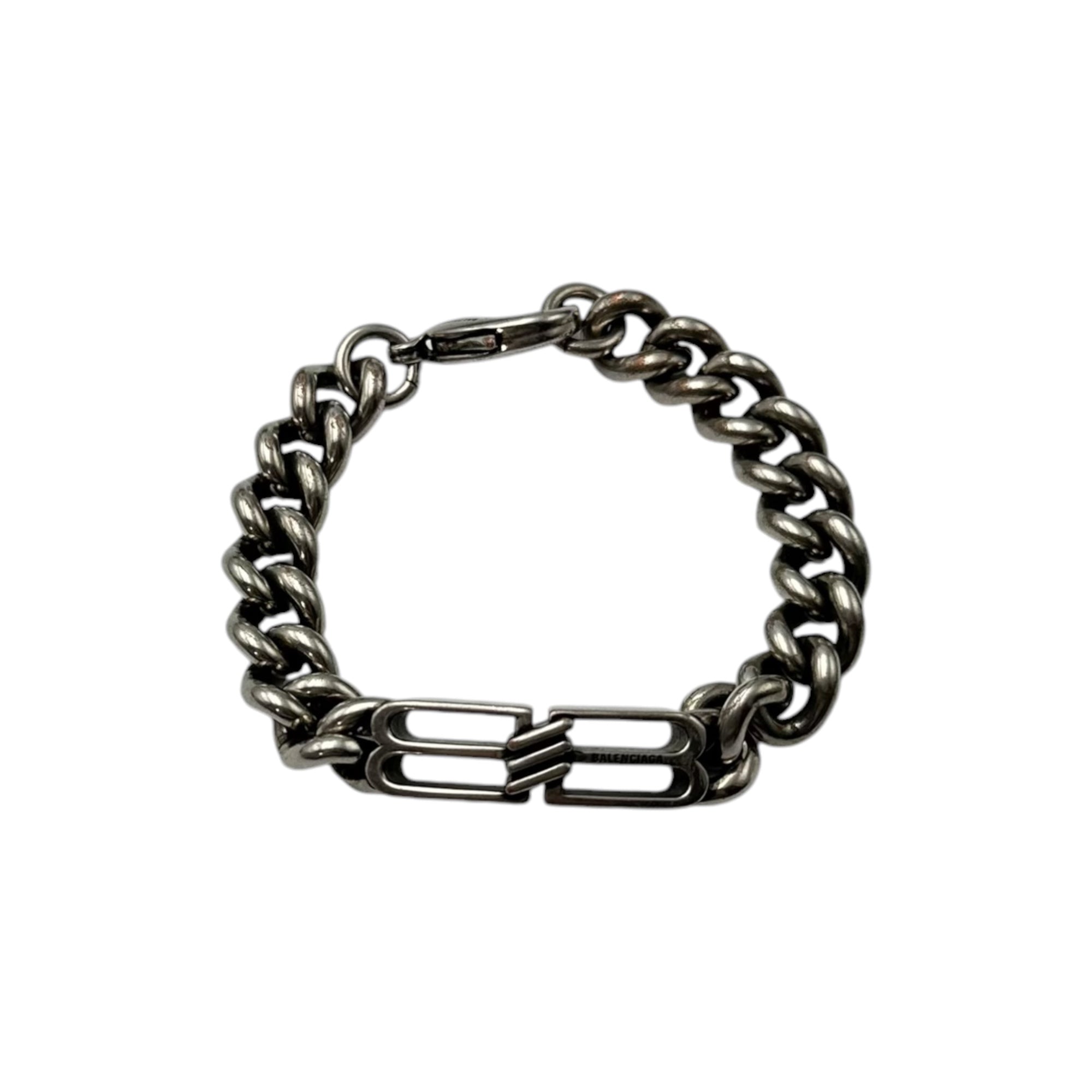 BALENCIAGA(バレンシアガ) BB ICON GOURMETTE BB アイコン グルメット ブレスレット 718493 M シルバー