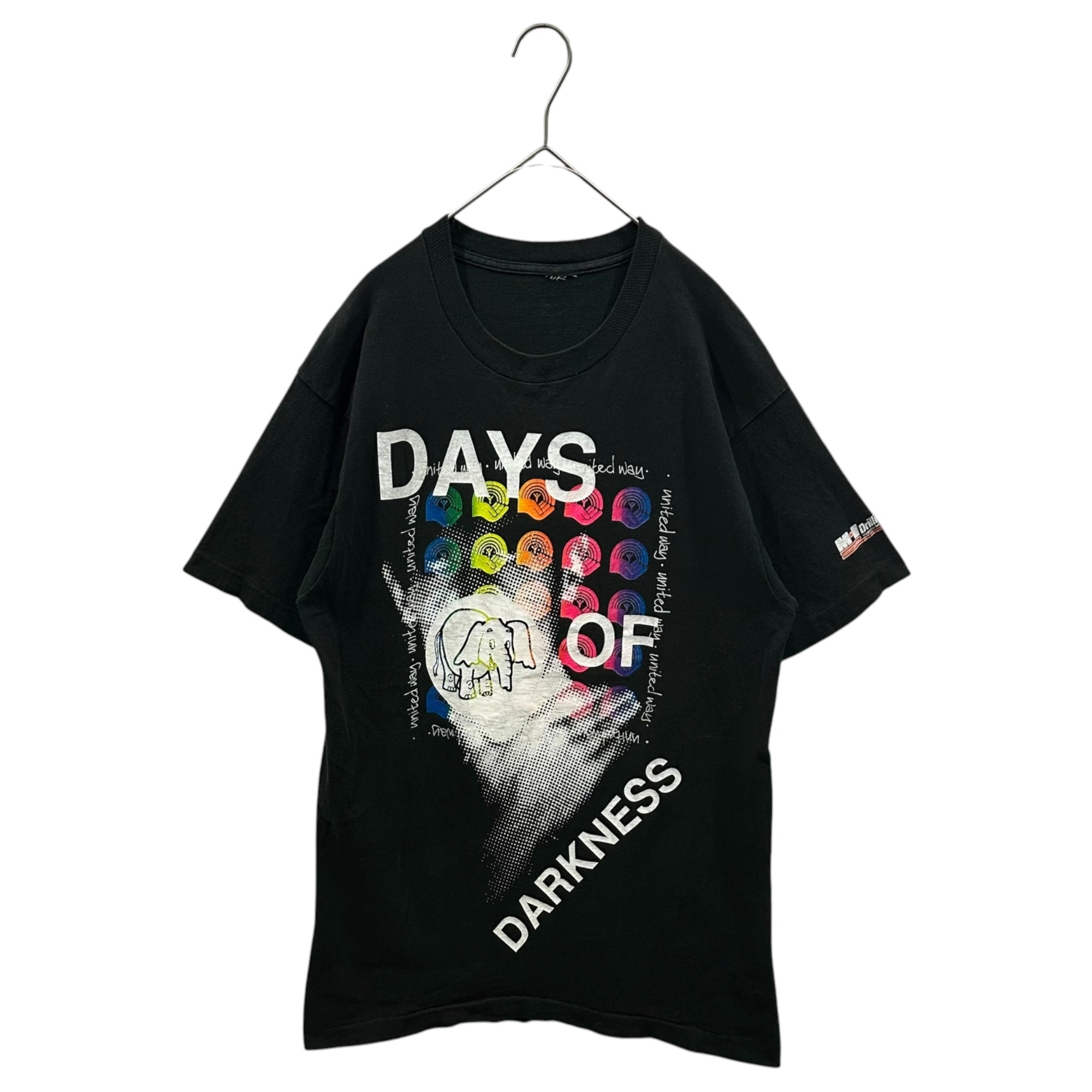 UNDERCOVER(アンダーカバー) 2017AW one off "DAYS OF DARKNESS" S/S T-shirt 半袖 Tシャツ M ブラック×マルチカラー UNDAKOVR