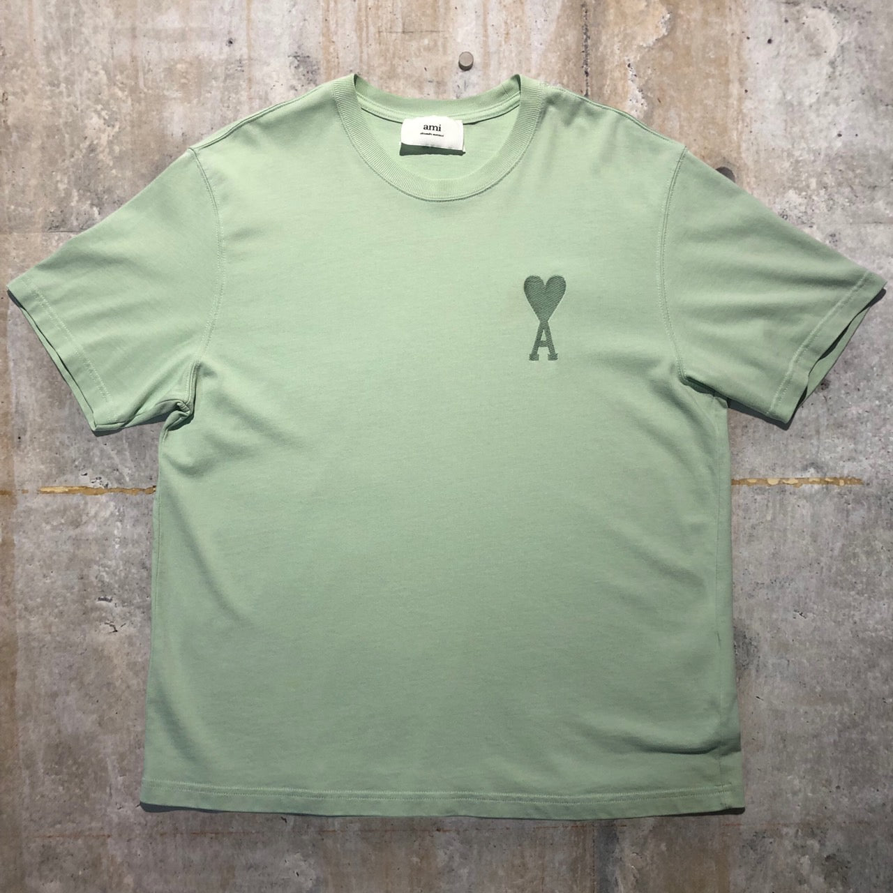 ami alexandre mattiussi(アミアレクサンドルマテュッシ) ハートロゴTシャツ S グリーン