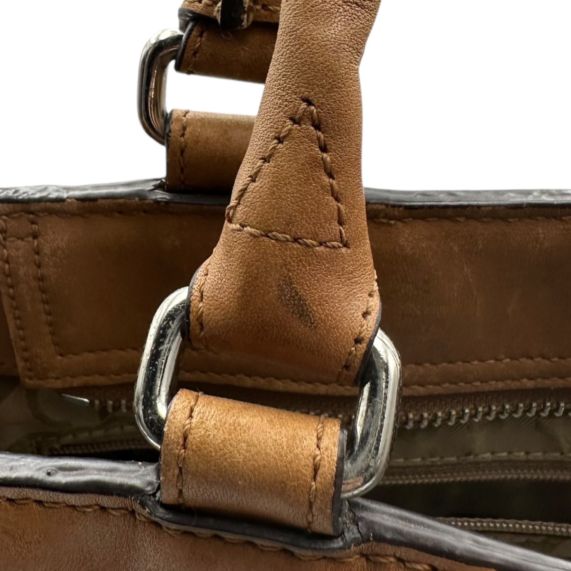 COACH(コーチ) All-Leather Handbag オールレザー ハンド バッグ F050-8A71 ブラウン