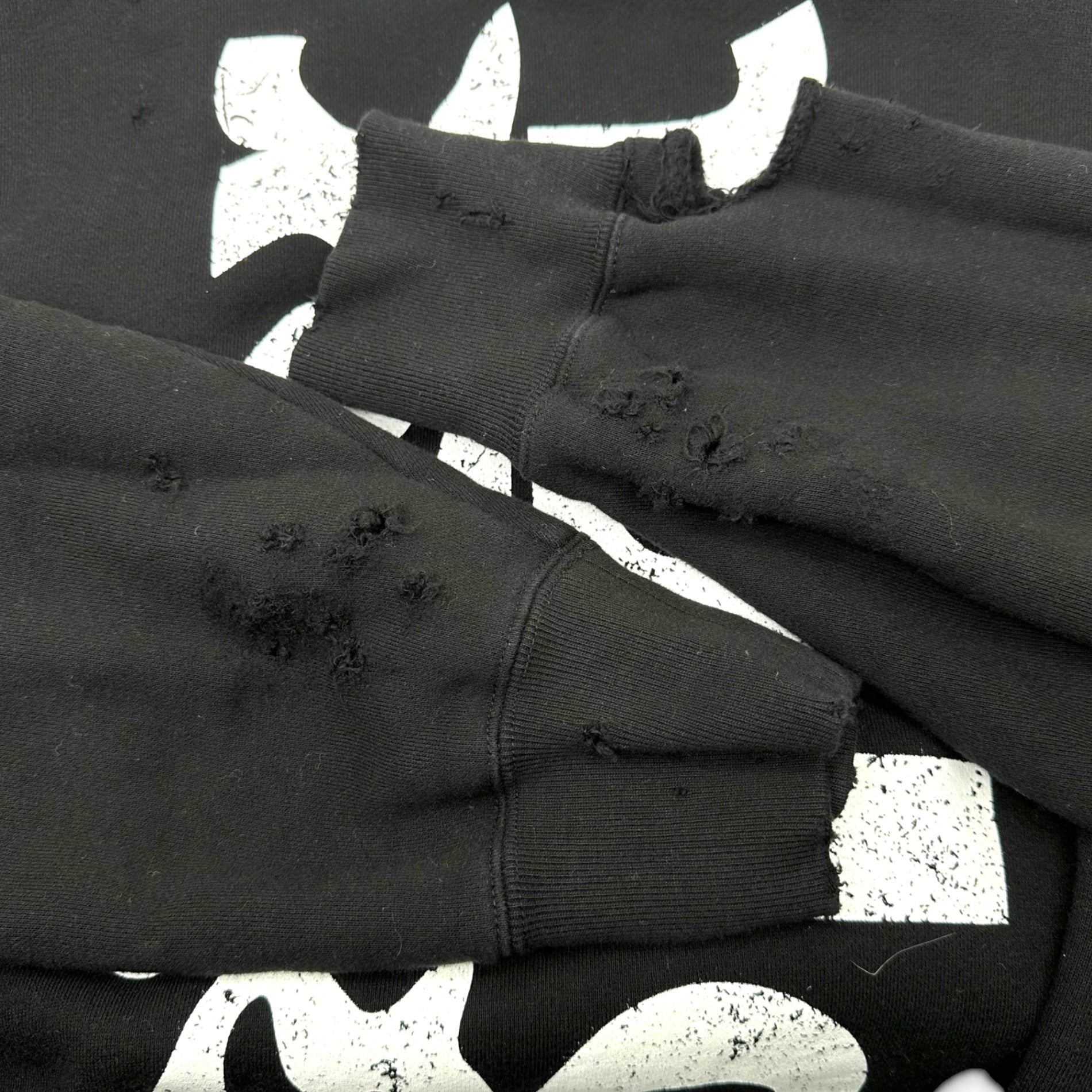 kolor(カラー) 22AW Vintage processed logo-printed crew neck sweatshirt ヴィンテージ加工 ロゴ プリント クルーネックス ウェット 22WCL-T09206 2 ブラック トレーナー