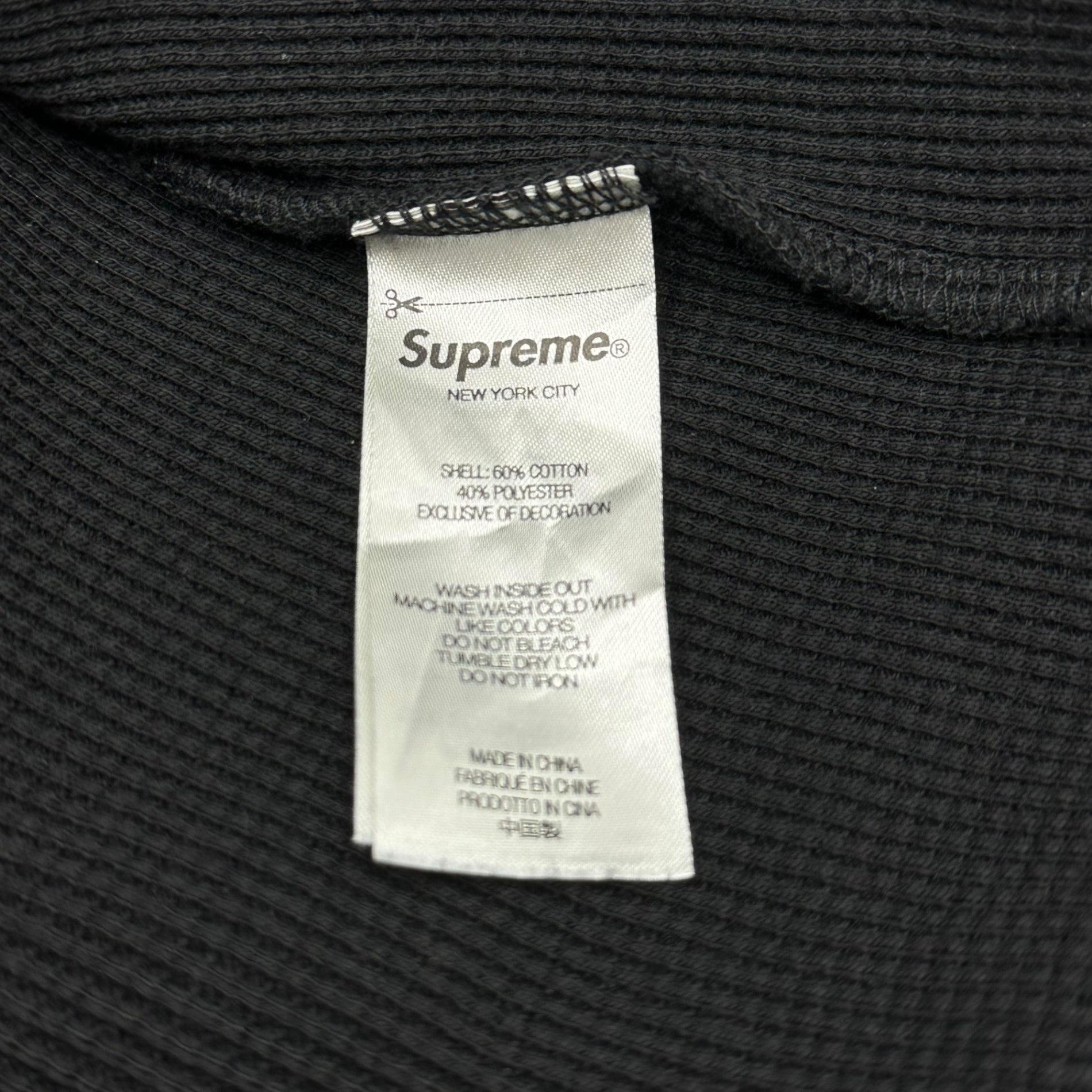 SUPREME(シュプリーム) 25SS Aphex Twin Thermal エイフェックスツイン サーマル 長袖 カットソー M ブラック