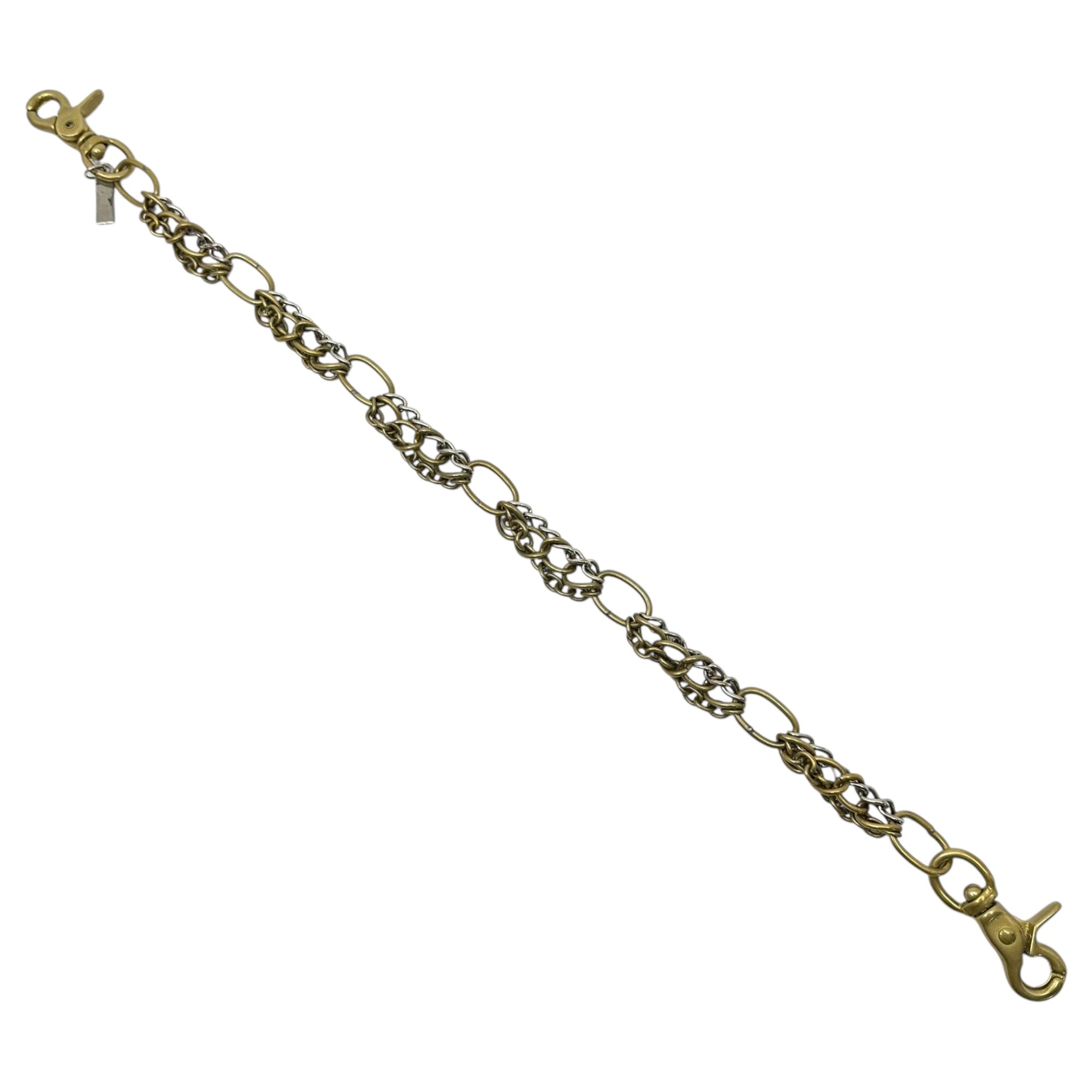 COMME des GARCONS(コムデギャルソン) 00's Brass Irregular-Shaped Ring Wallet Chain 真鍮 異形状リング ウォレット チェーン ゴールド×シルバー