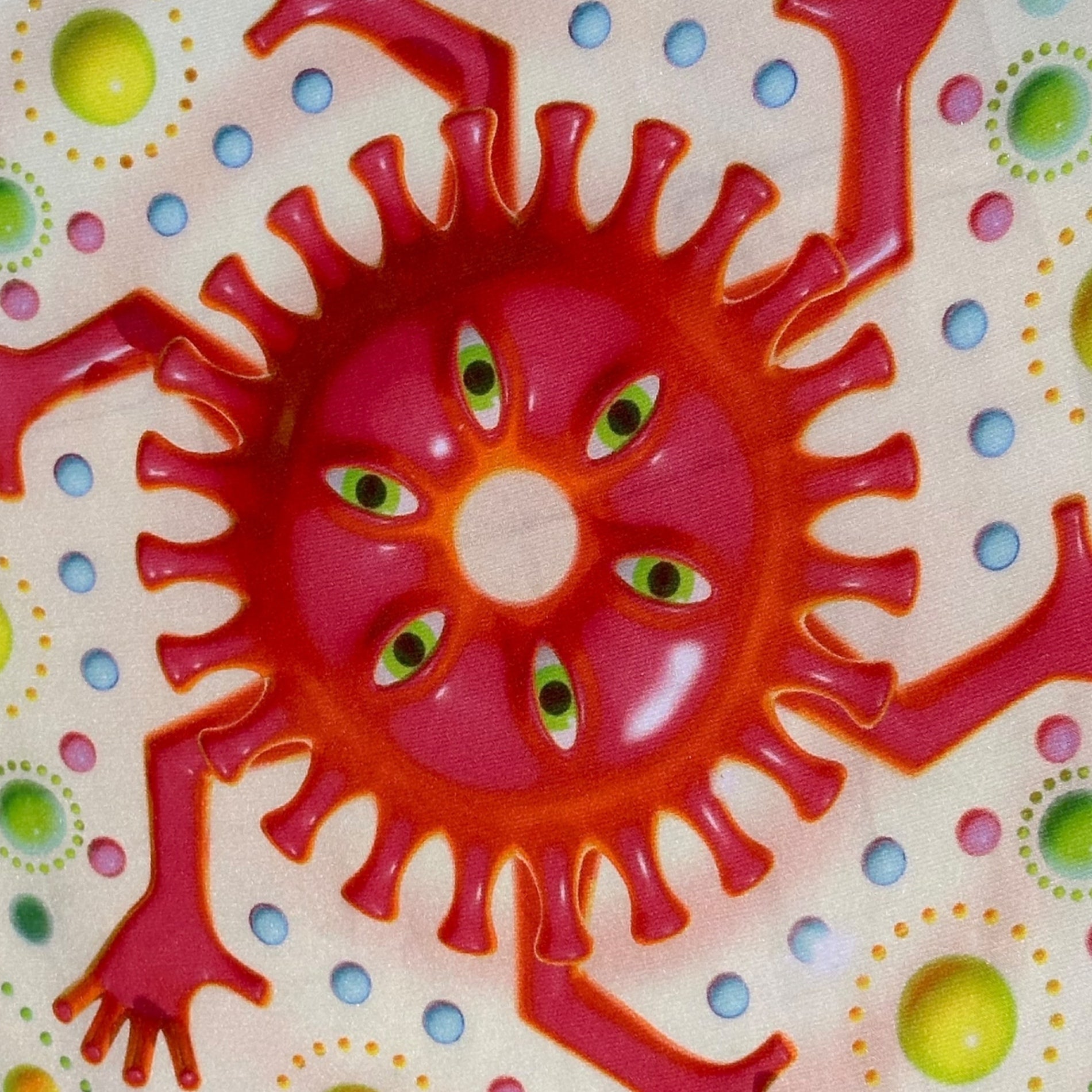 KIM LAUGHTON(キムラウトン) Eye-Catching All-Over Print Scarf 目玉 総柄 プリント スカーフ マルチカラー