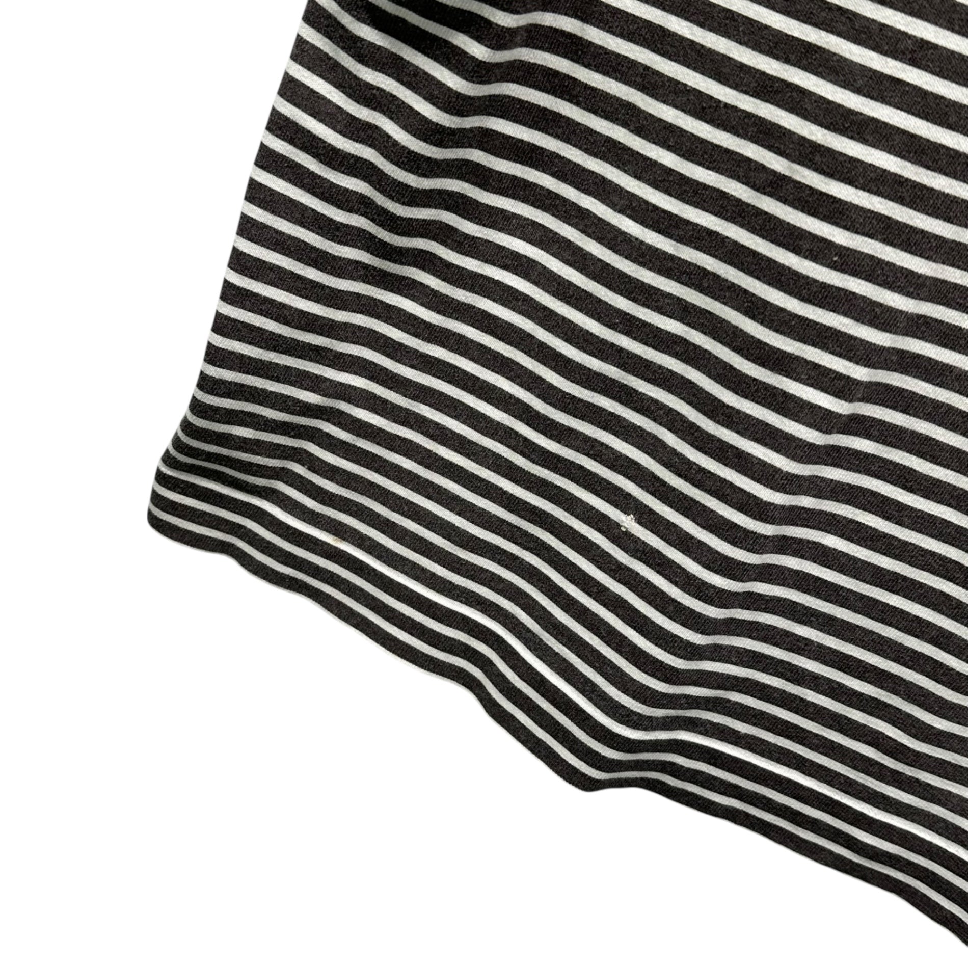 STONE ISLAND(ストーンアイランド) Chest-Embroidered Striped Crew Neck T-Shirt 胸ワンポイント ボーダー クルーネック Tシャツ 184 760 825 670 M グレー×ホワイト