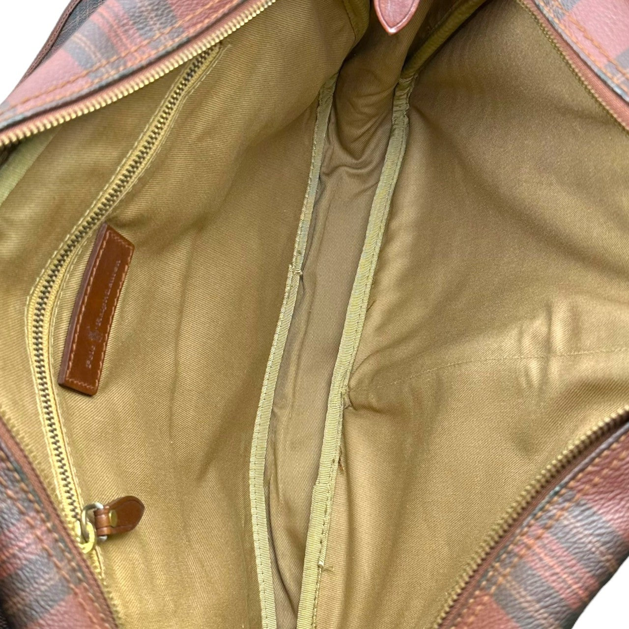 POLO RALPH LAUREN(ポロラルフローレン) 90’s Tartan Check Shoulder Bag タータン チェック ショルダー バッグ ブラウン×ブラウン クロスボディ メッセンジャー 90年代 ヴィンテージ 古着