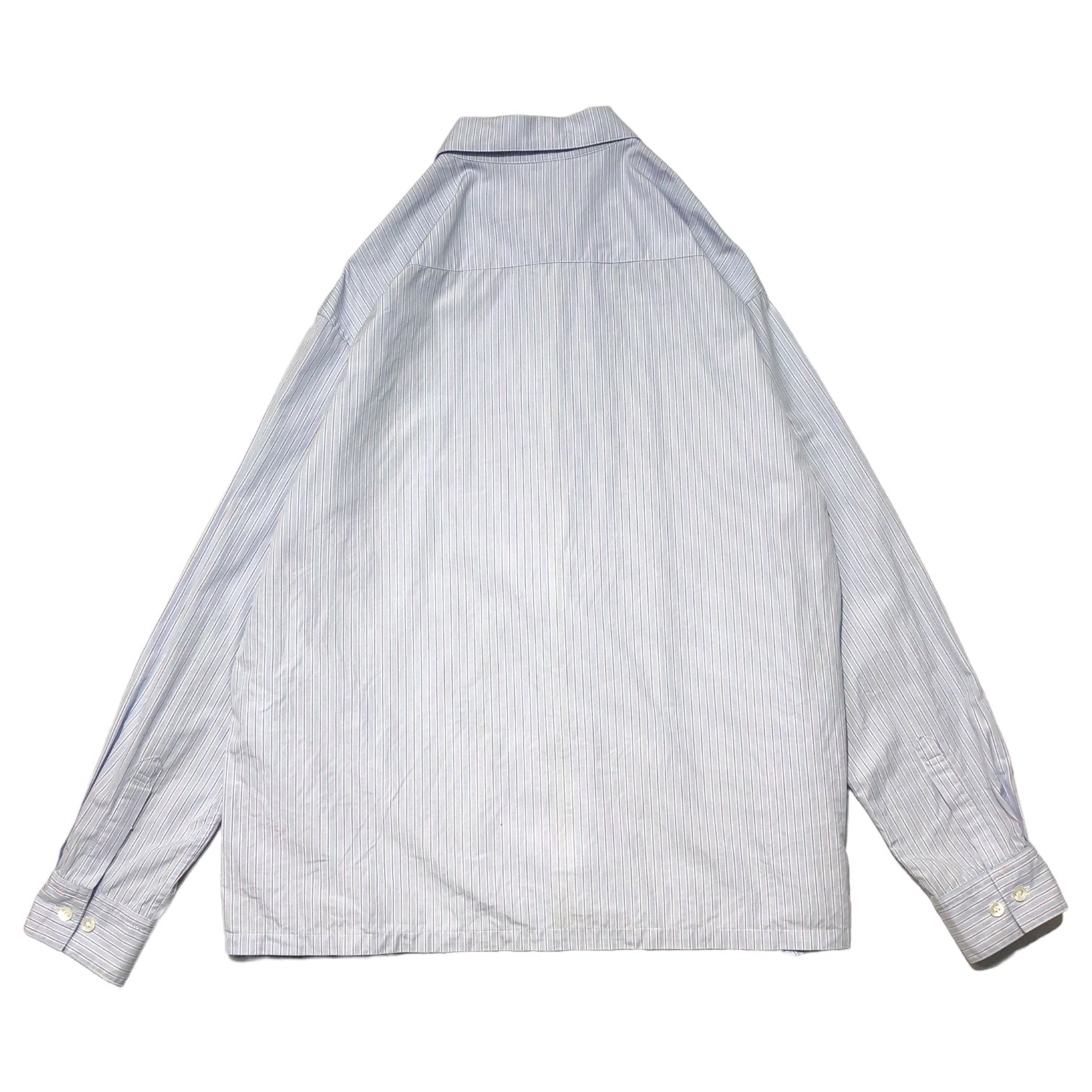 DISCOVERED(ディスカバード) 18SS Thomas Mason zip striped shirt ジップ ストライプ シャツ DC-SS18-SSH-01 1(S程度) スカイブルー シャツ ジャケット コラボ