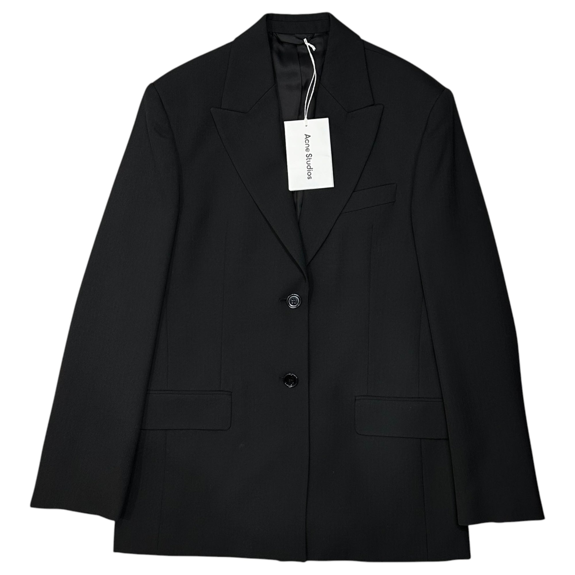 Acne Studios(アクネストゥディオズ) Regular-Fit Suit Jacket レギュラーフィット スーツ ジャケット テーラード FN-WN-SUIT000508 36(S~M程度) ブラック 参考定価112,200円(税込)