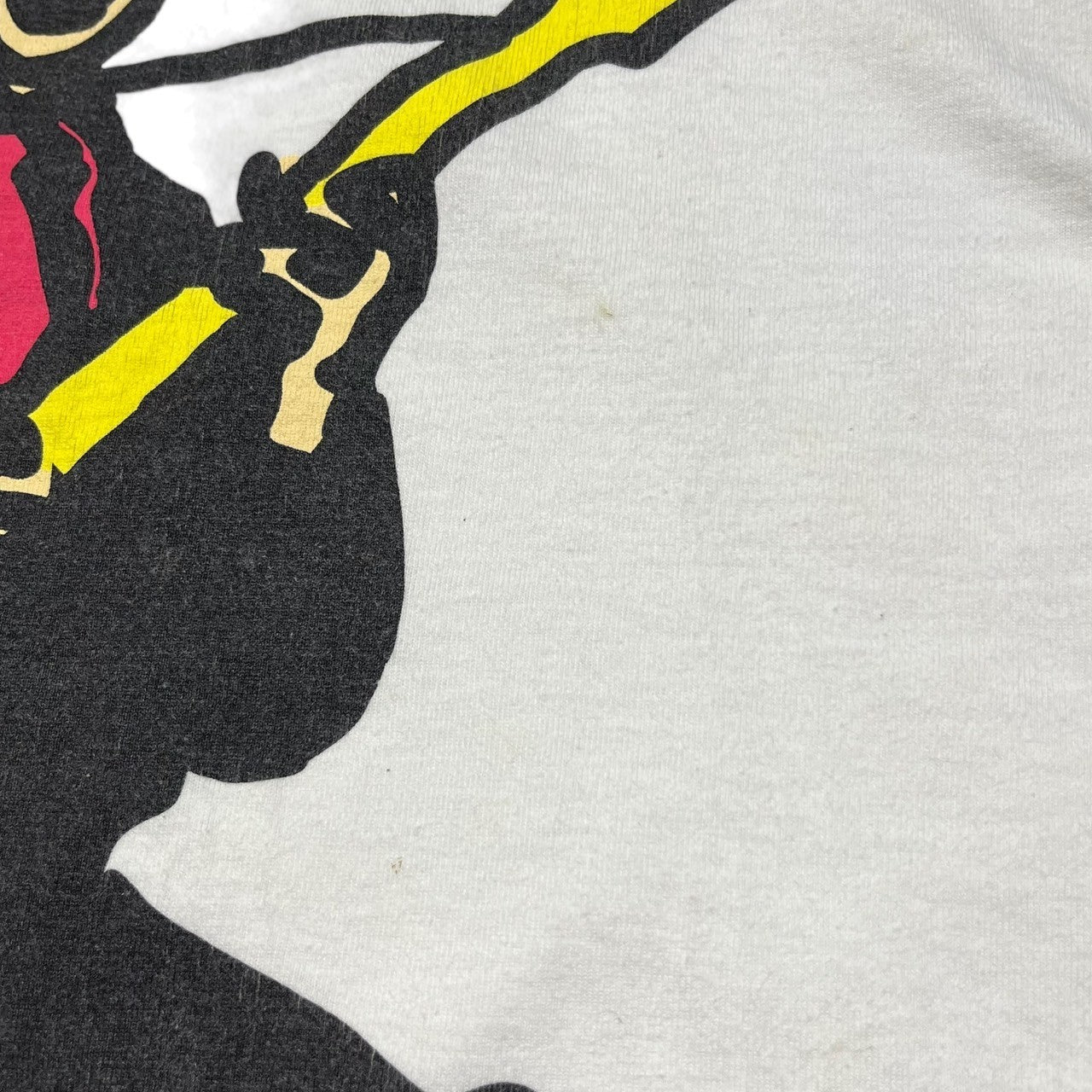 A BATHING APE(アベイシングエイプ) 00's "Guitar Player Frankenstein Banjo Folk Cartton" ギター Tシャツ M ホワイト 2006 限定モデル