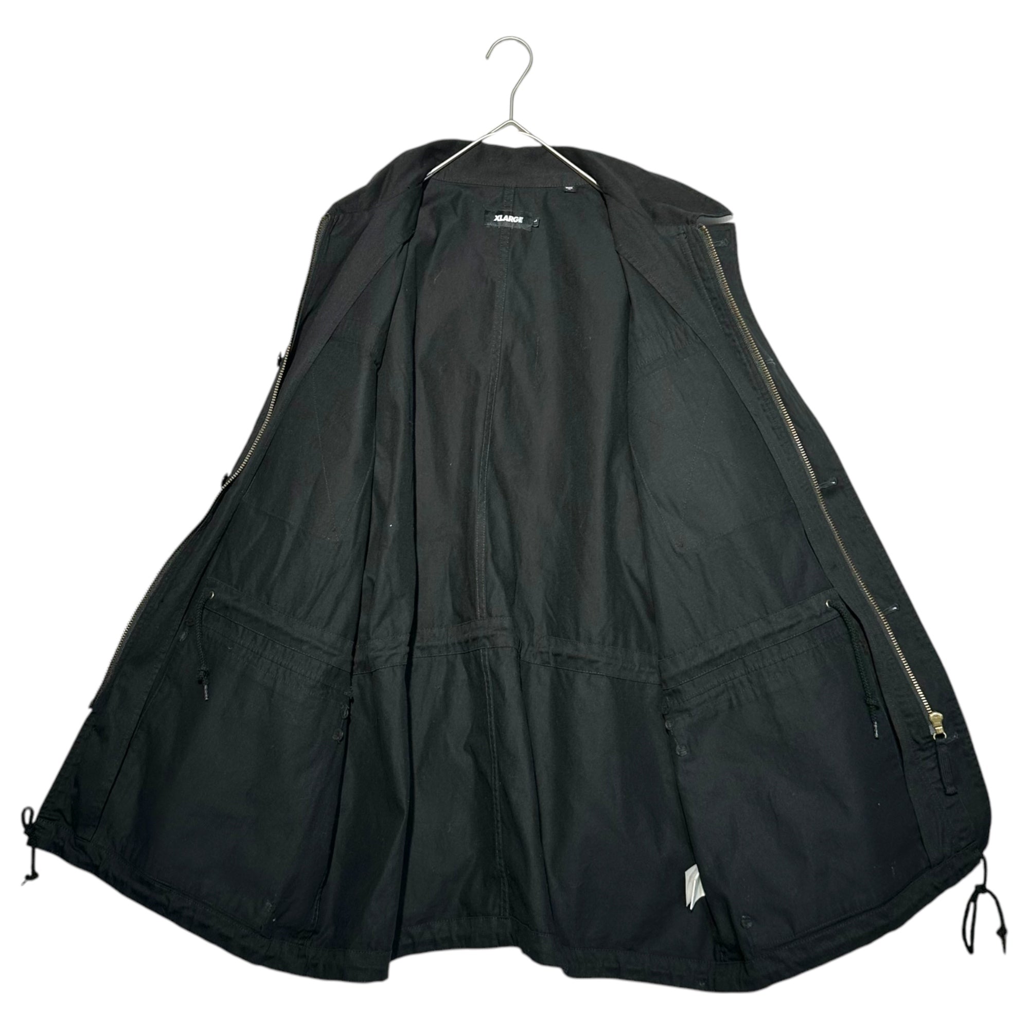 X-LARGE(エクストララージ) 21AW PATCHED MILITARY JACKET ワッペン ミリタリー ジャケット 101213021007 L ブラック M65