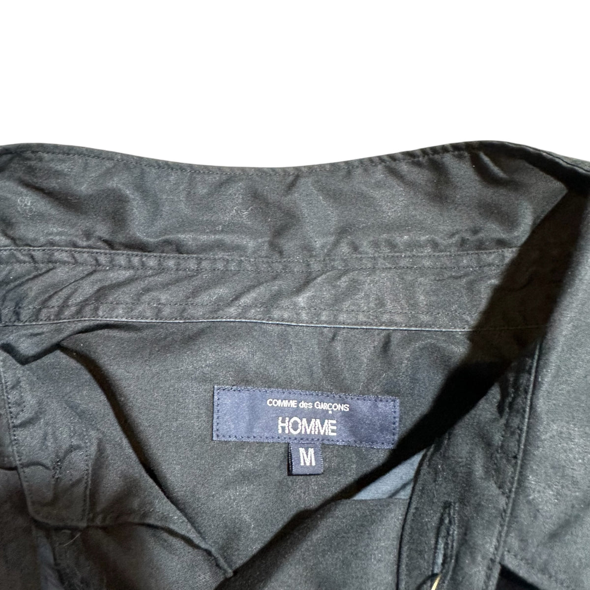 COMME des GARCONS HOMME(コムデギャルソンオム) 2025AW Cut-off Striped L/S Shirt カットオフ ストライプ 長袖 シャツ HP-B014 M ブラック