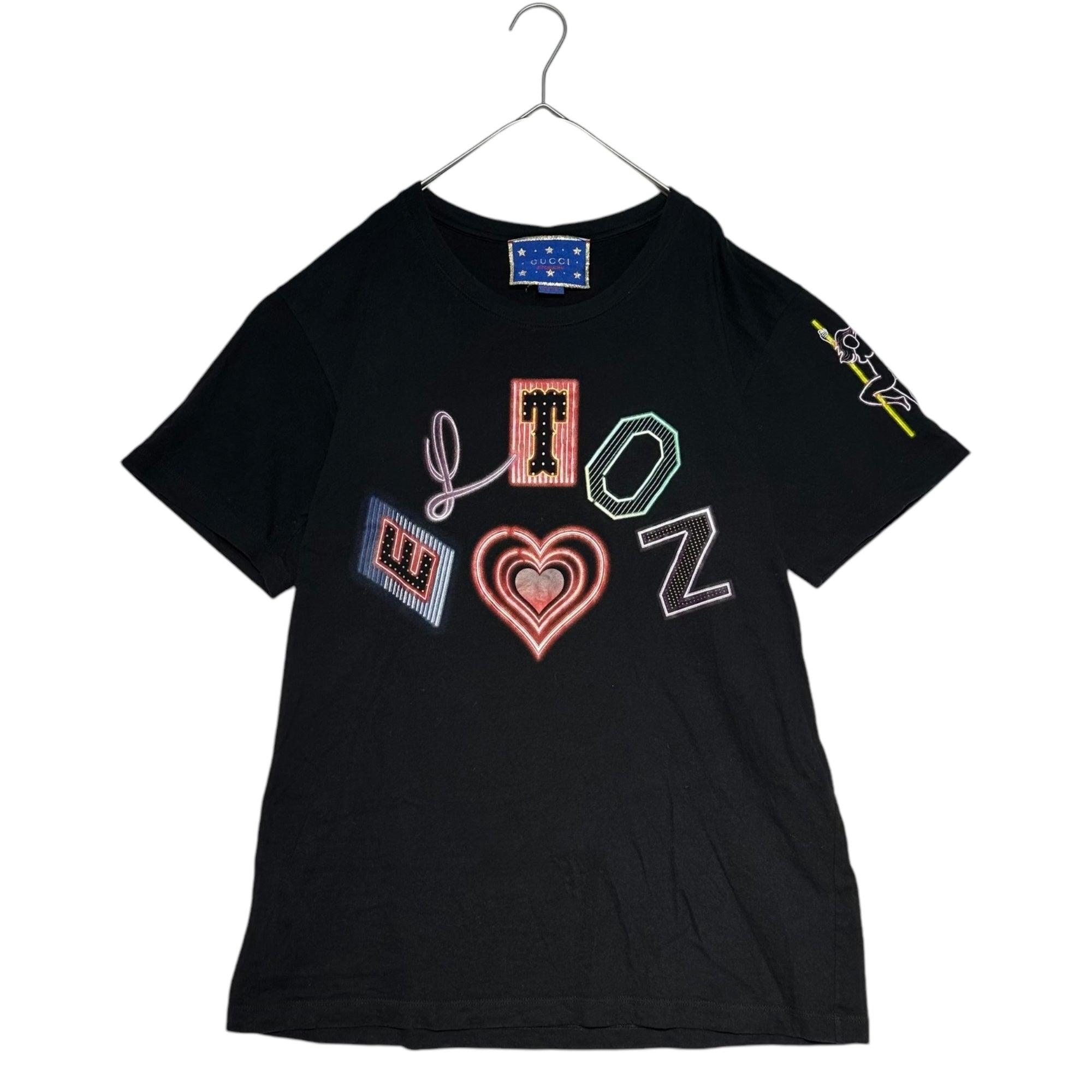 GUCCI(グッチ) ”ELTON JOHN” Destruction Graphic Print T-Shirt ダメージ加工 グラフィック プリント Tシャツ S ブラック