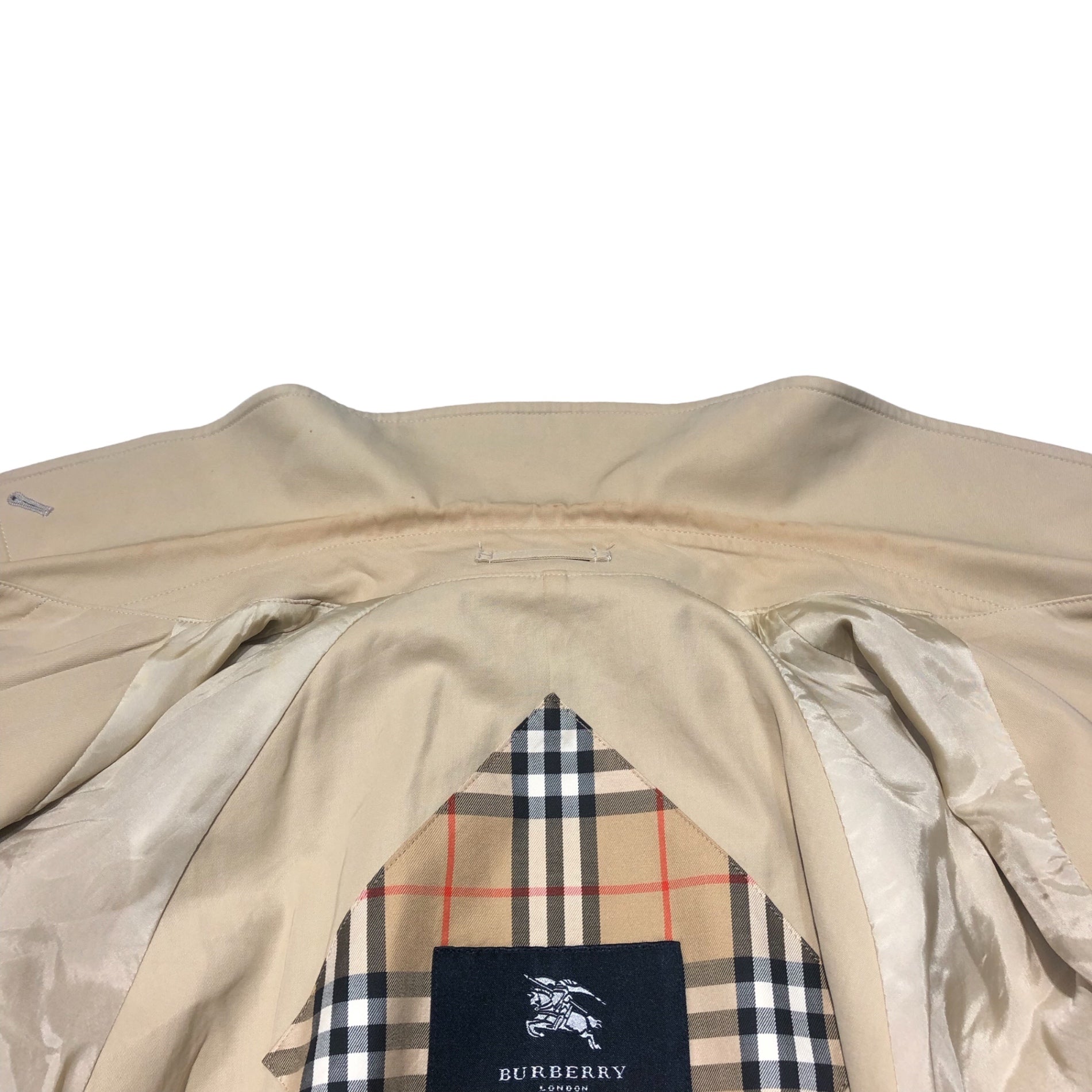 BURBERRY LONDON(バーバリーロンドン) Nova Check Lining Stainless Steel Collar Coat ノヴァチェック ライニング ステンカラー コート FRB01-019 46(XXL程度) ベージュ