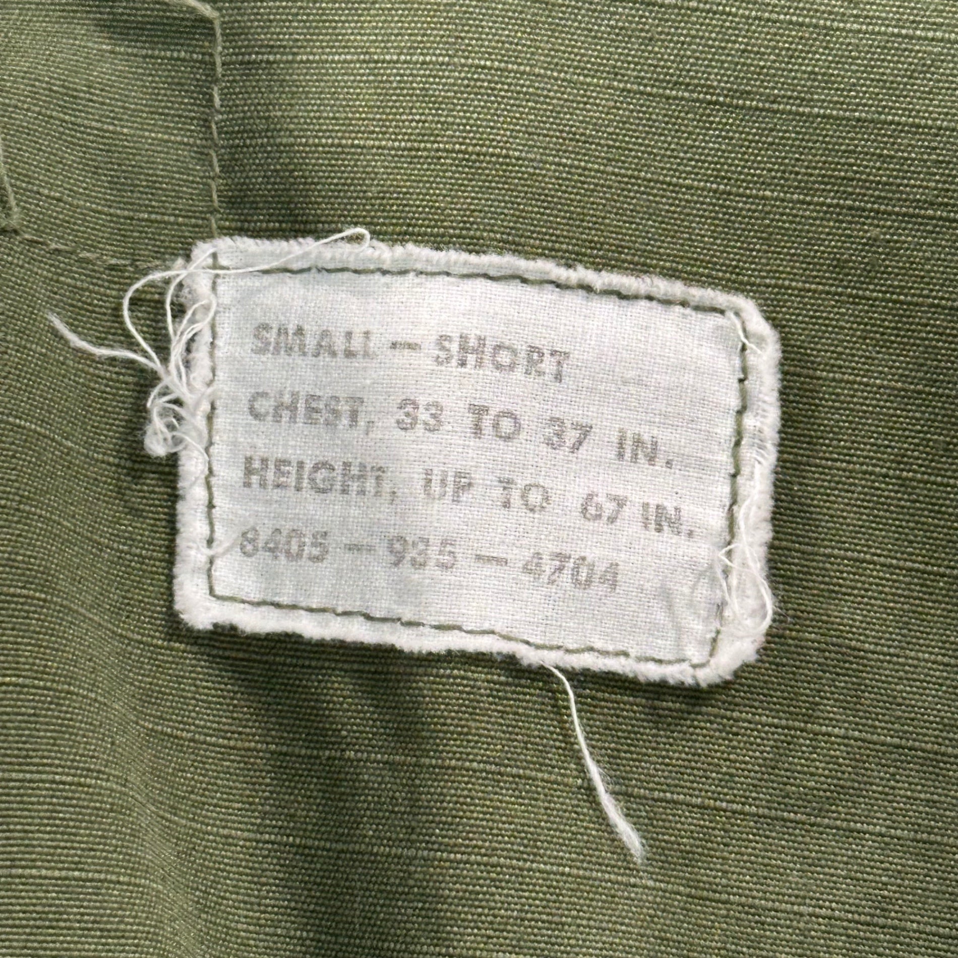 US ARMY(アメリカ軍) 70's 5th Jungle Fatigue Jacket ジャングル ファティーグ ジャケット リップストップ 8405-935-4704 SMALL-SHORT ブラック 70年代 ヴィンテージ ミリタリー dpsc dir of mfg