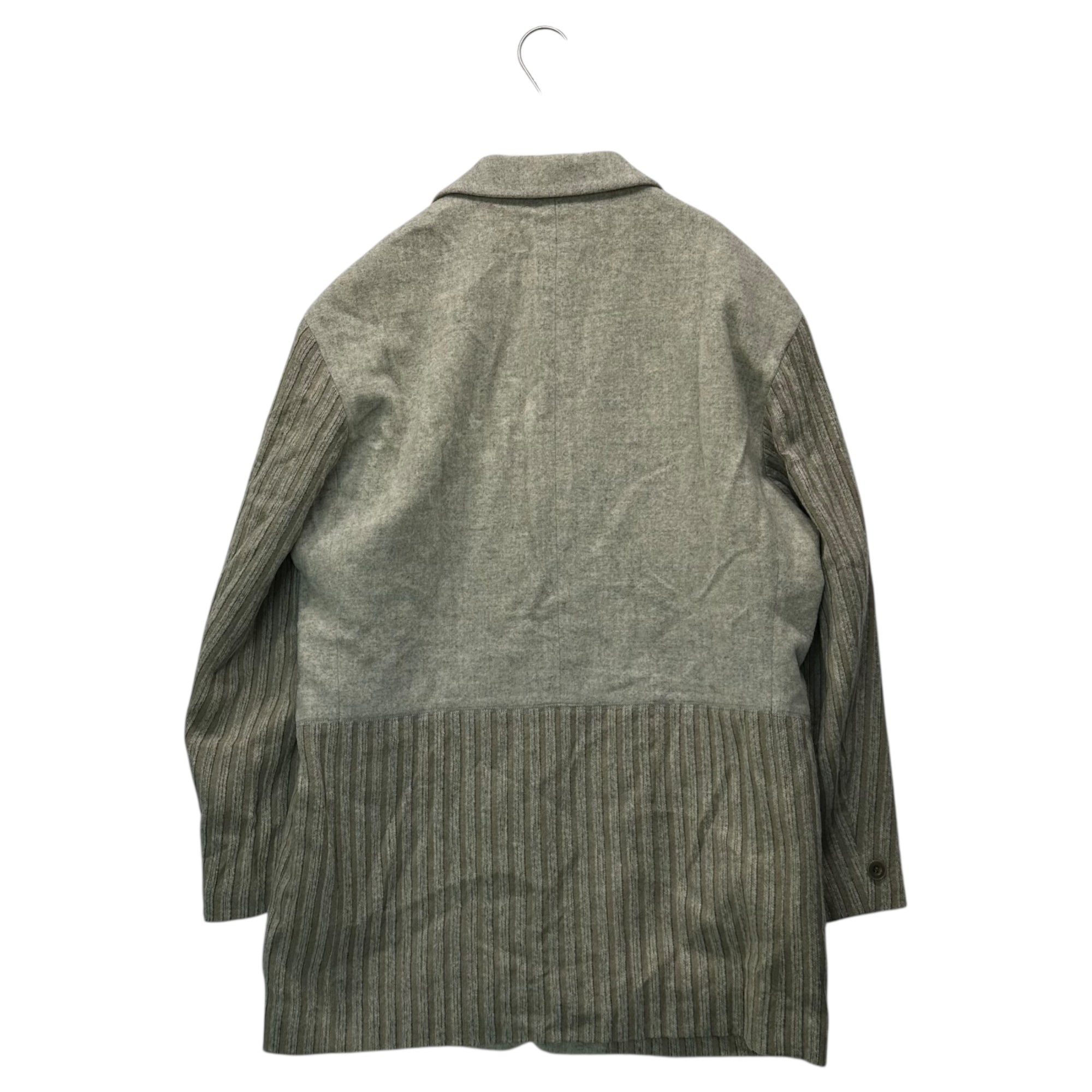 allegri(アレグリ) 90's Sleeve and Hem Contrast Wool 4-Button Jacket 90年代 袖 裾 切替 ウール 4ボタン ジャケット 4FR24-565-40 M ライトグレー