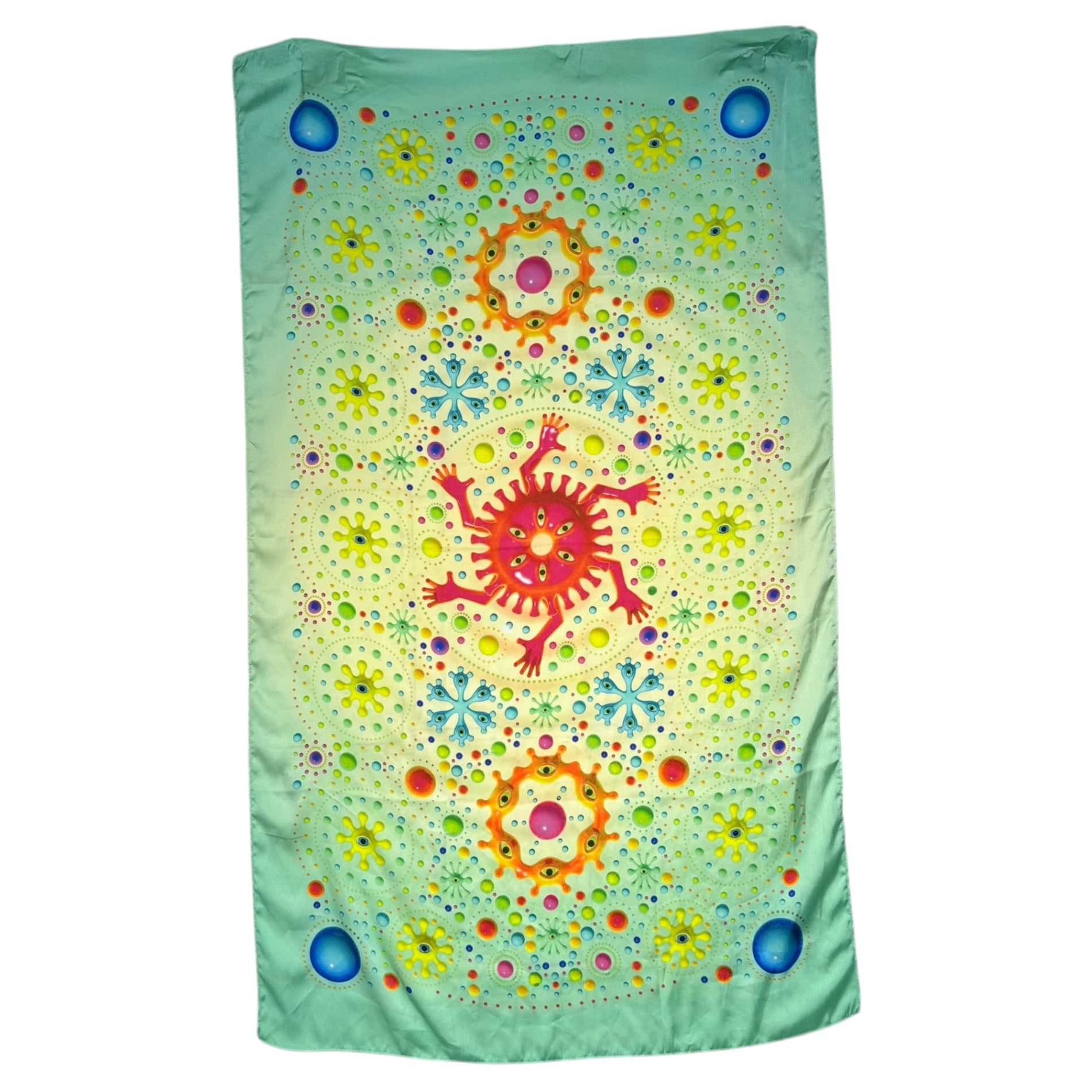 KIM LAUGHTON(キムラウトン) Eye-Catching All-Over Print Scarf 目玉 総柄 プリント スカーフ マルチカラー