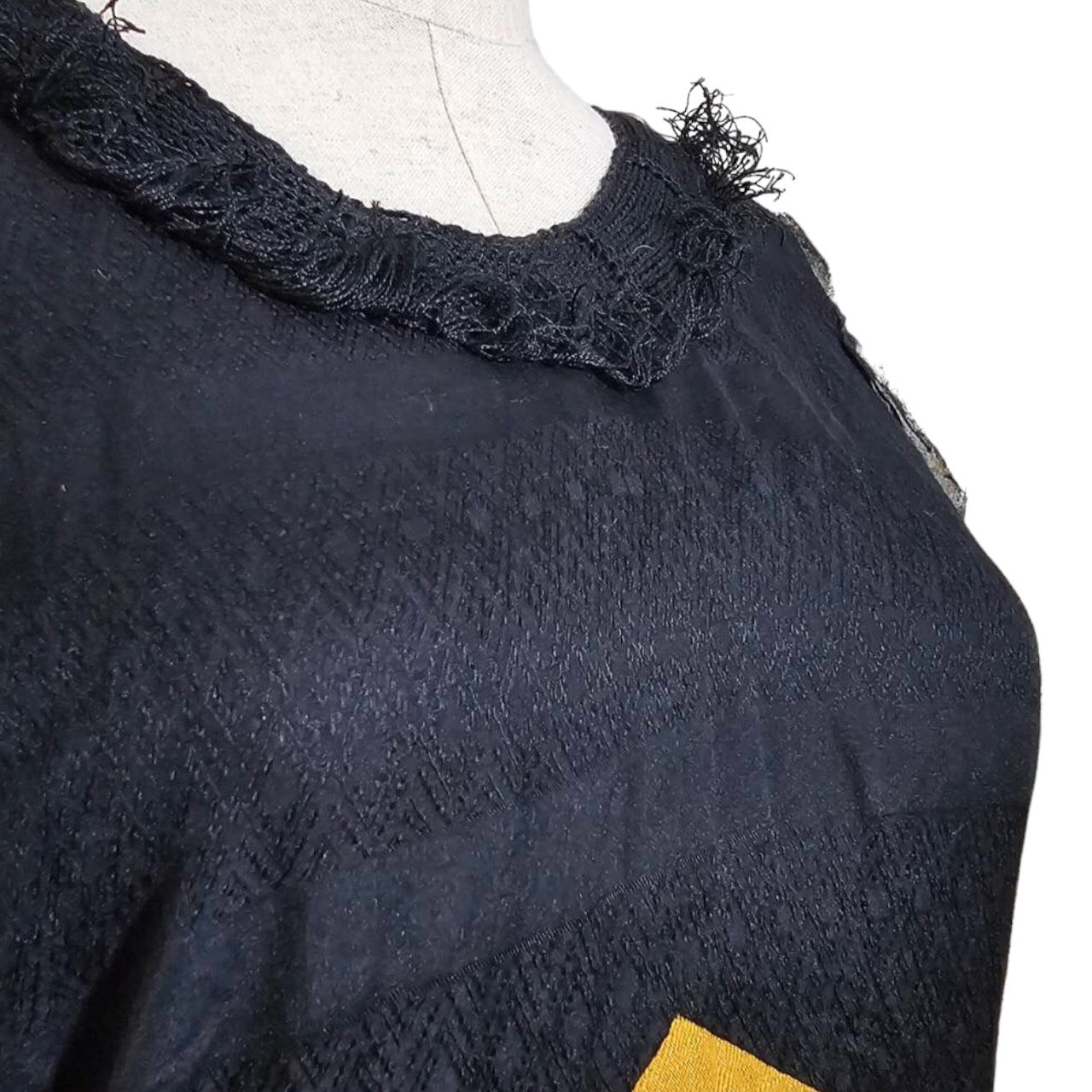 Tabrik(タブリク) リネンシルクノースリーブワンピース SIZE FREE マスタード×ブラック