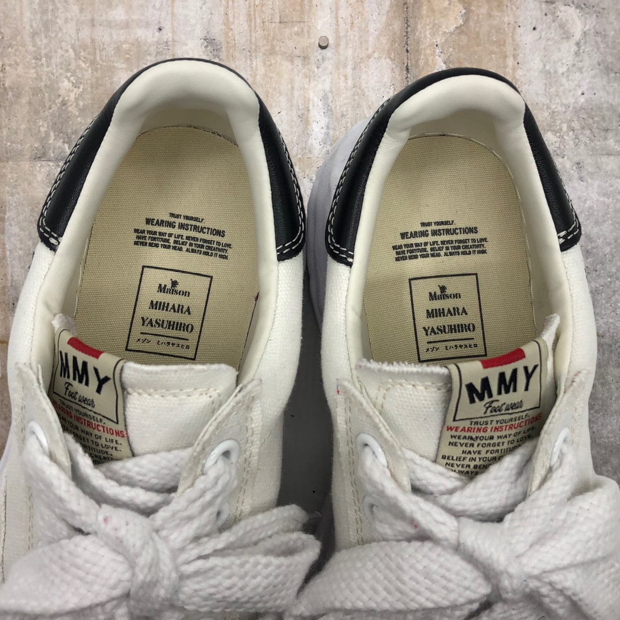 Maison MIHARA YASUHIRO(メゾンミハラヤスヒロ) "BLAKEY" OG Sole Canvas Low-top Sneaker/スパースターモチーフスニーカー A08FW735 38(24cm程度) ホワイト