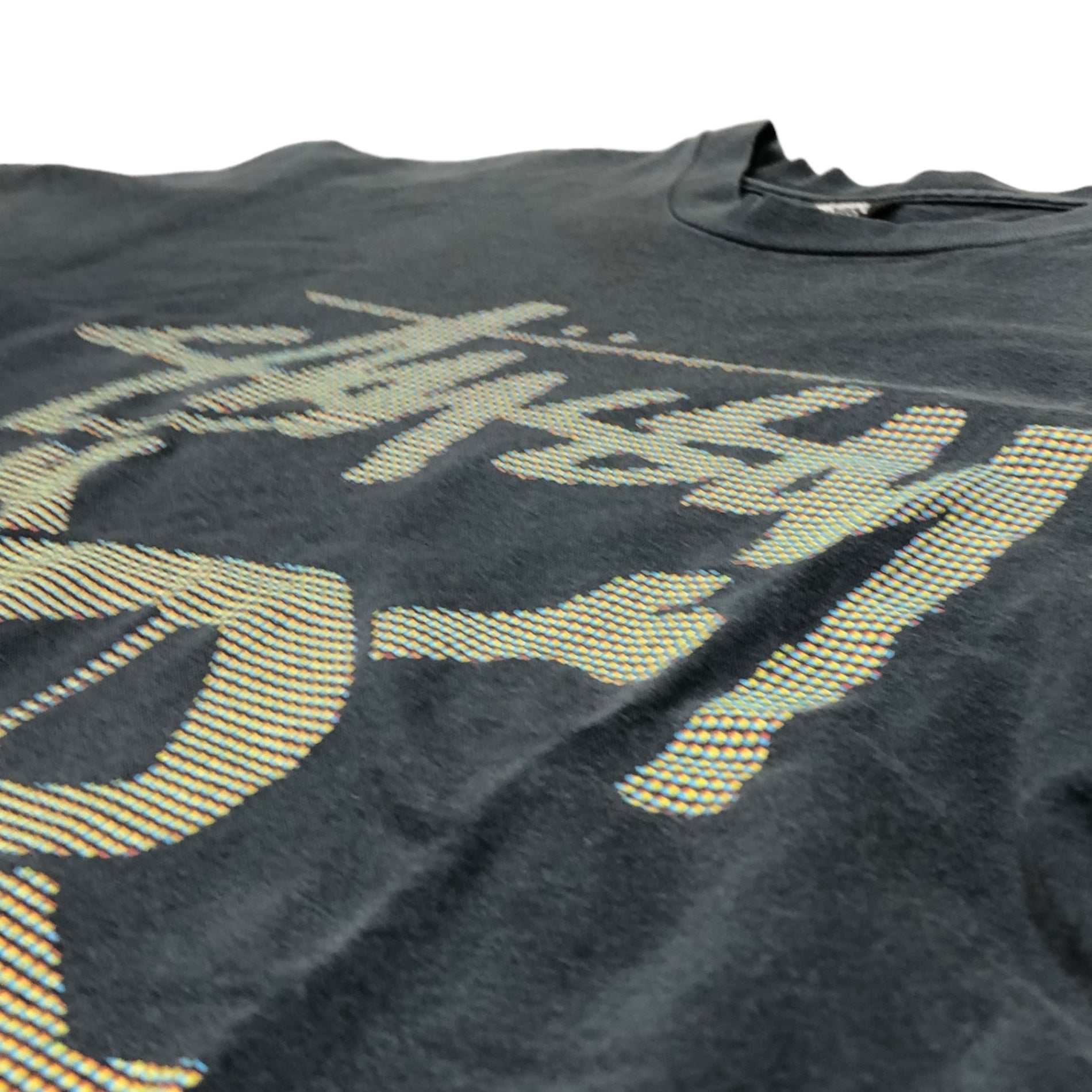 STUSSY(ステューシー) 00's dot print skull Tシャツ ドットプリント スカル SIZE M ブラック OLD STUSSY