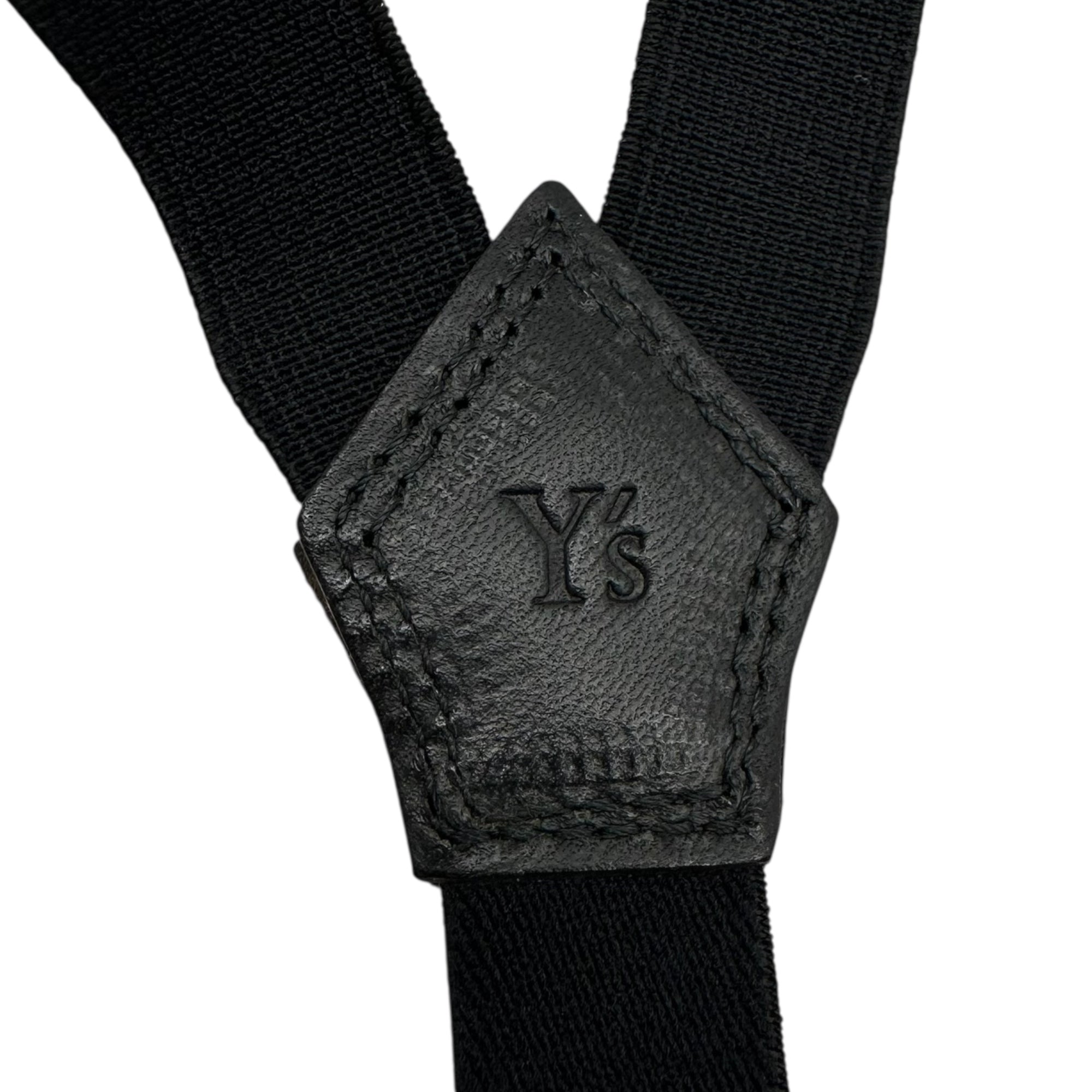 Y's(ワイズ) Leather Suspenders レザー サスペンダー YF-A32-207-1 ブラック ガーターベルト 箱付