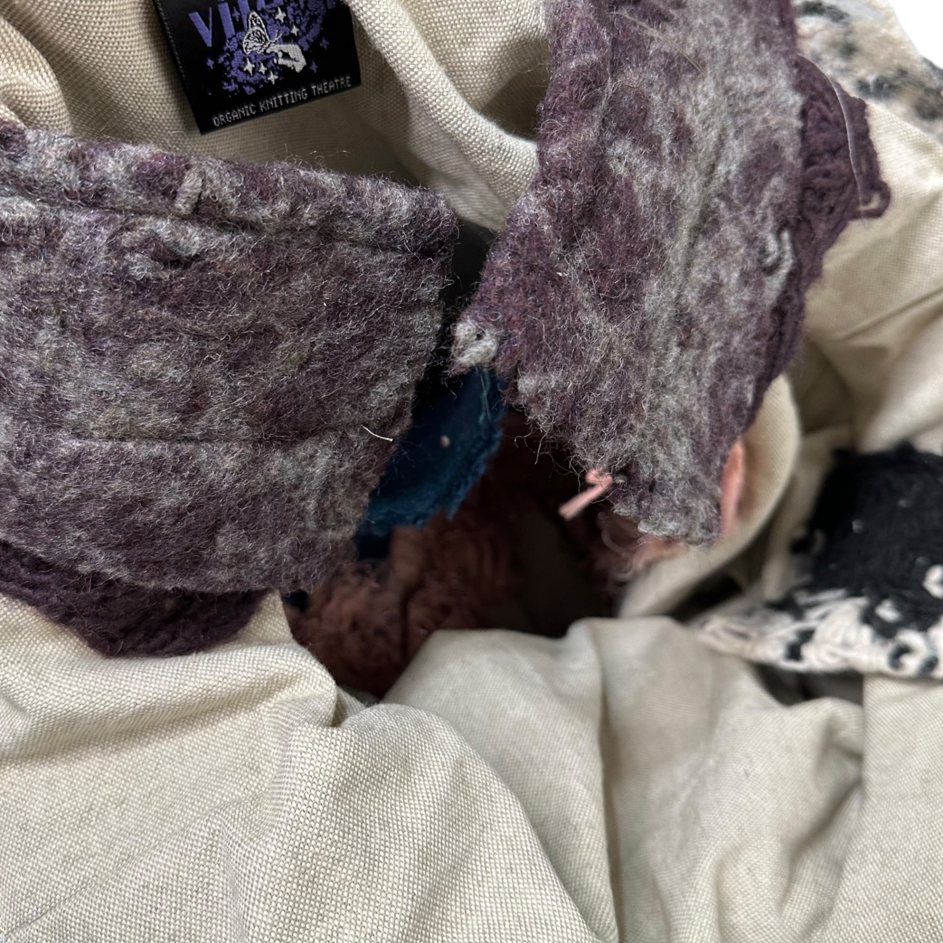 VITELLI(ヴィテッリ) DOOMBOH PATCHWORK TOTE パッチワーク トートバッグ ニット マルチカラー