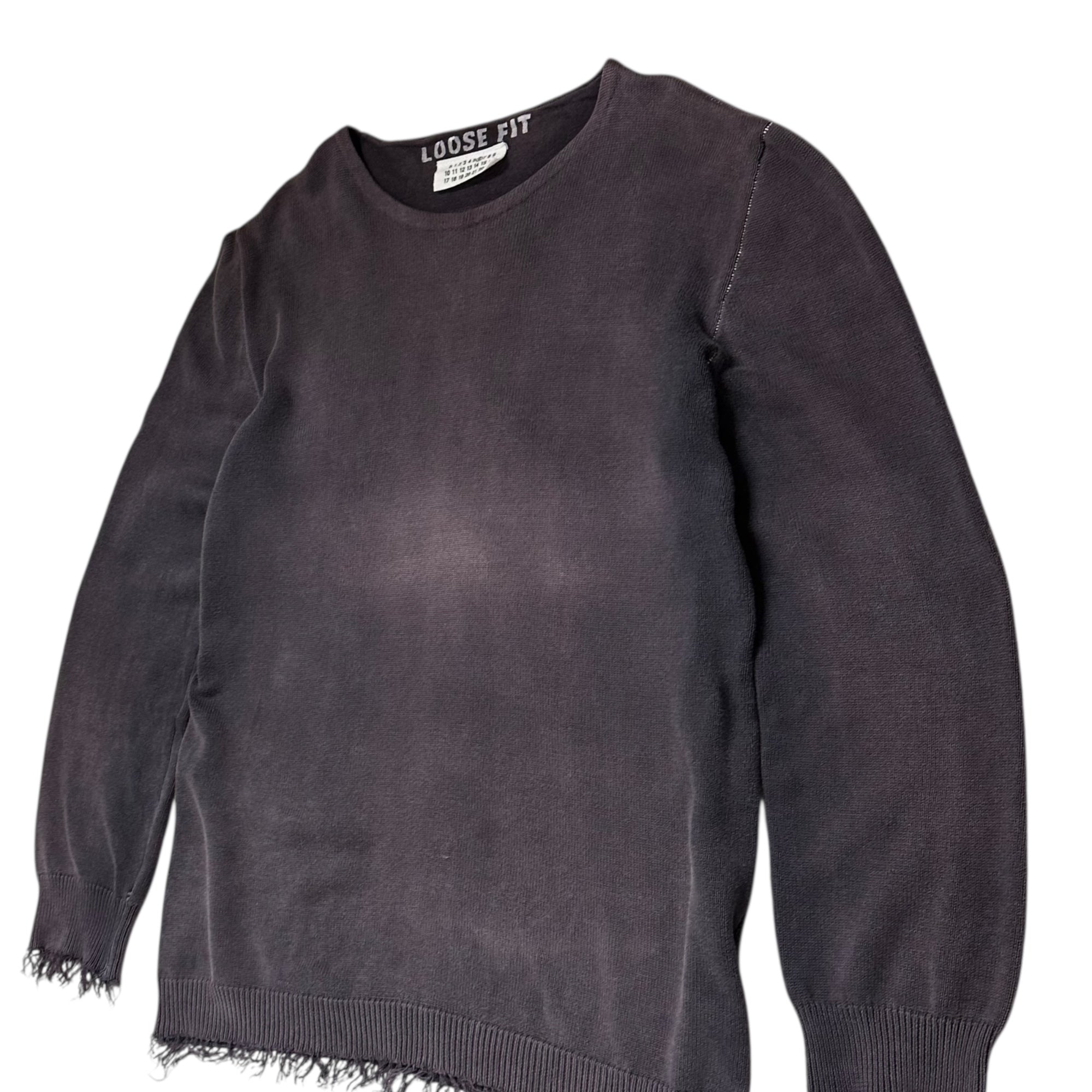 Maison Martin Margiela(メゾン マルタンマルジェラ) ⑥ 02SS~04AW By MISS DEANNA Archive Destroy Cotton Knit ミスディアナ期 アーカイブ デストロイ コットン ニット 表記無(メンズL程度) パープル 00’s 本人期 レディースライン