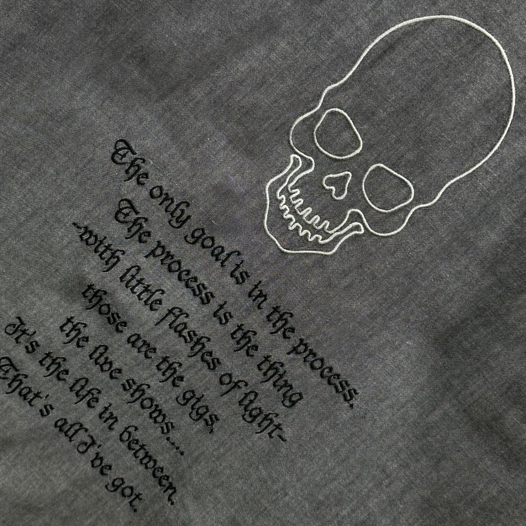NUMBER (N)INE(ナンバーナイン) 2001SS Jeff Buckley Skull L/S Shirt ジェフ バックリー スカル 長袖 シャツ 3(M) グレー MYSTERY WHITE BOY 切りっ放し 宮下貴裕 アーカイブ