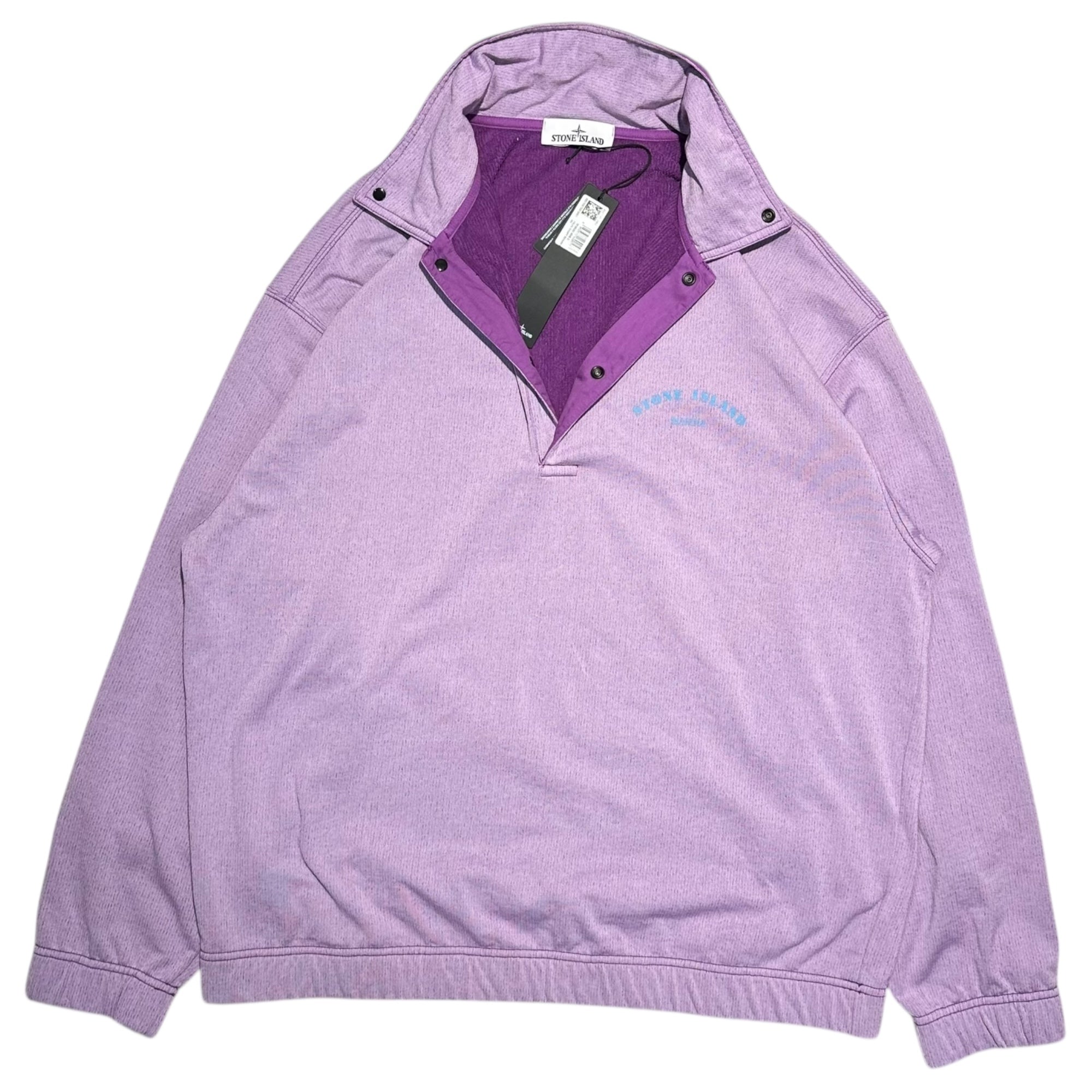 STONE ISLAND(ストーンアイランド) Marina Plated Dyed Hooded Sweat マリーナ プレート加工 染め フード付きスウェット 7815653X2 XL パープル
