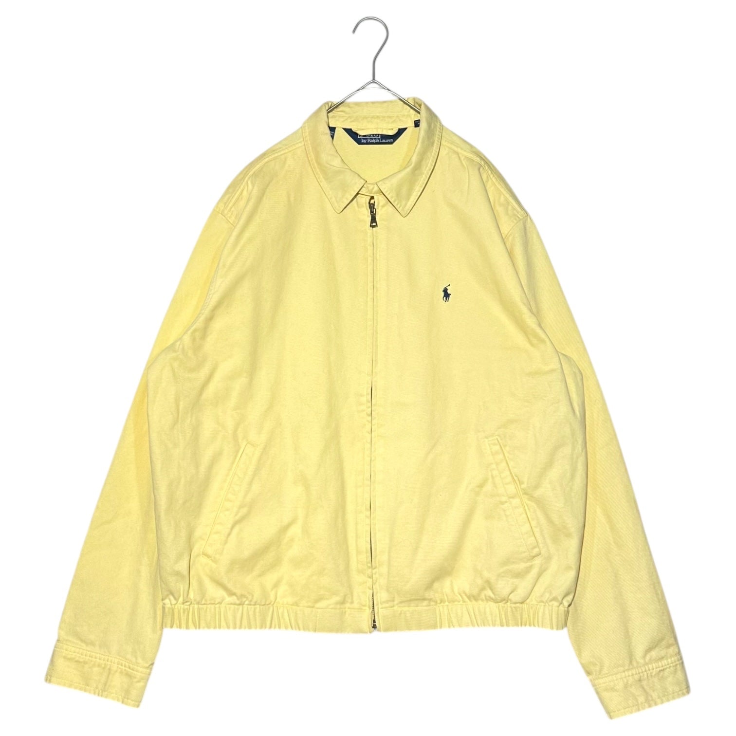 POLO RALPH LAUREN(ポロラルフローレン) 80's~90's Pony Logo Drizzler Jacket ポニー ロゴ ドリズラー ジャケット L イエロー 80年代~90年代 ヴィンテージ スイングトップ 三角ロゴ