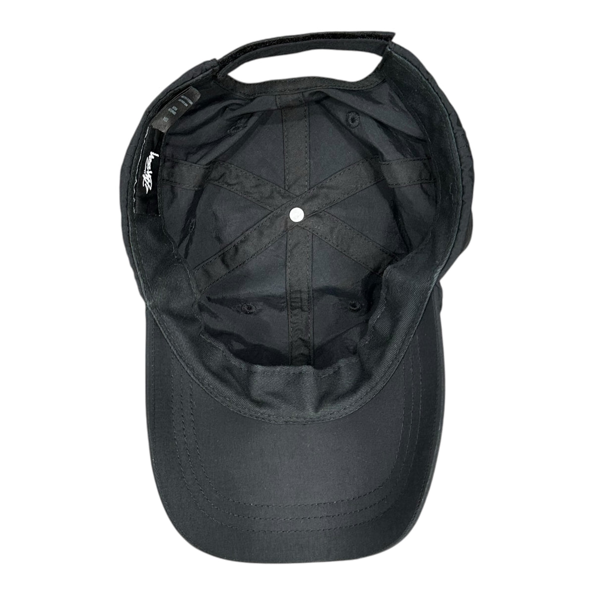 STUSSY(ステューシー) NYLON REFLECTIVE CAP ナイロン リフレクティブ キャップ ブラック×シルバー