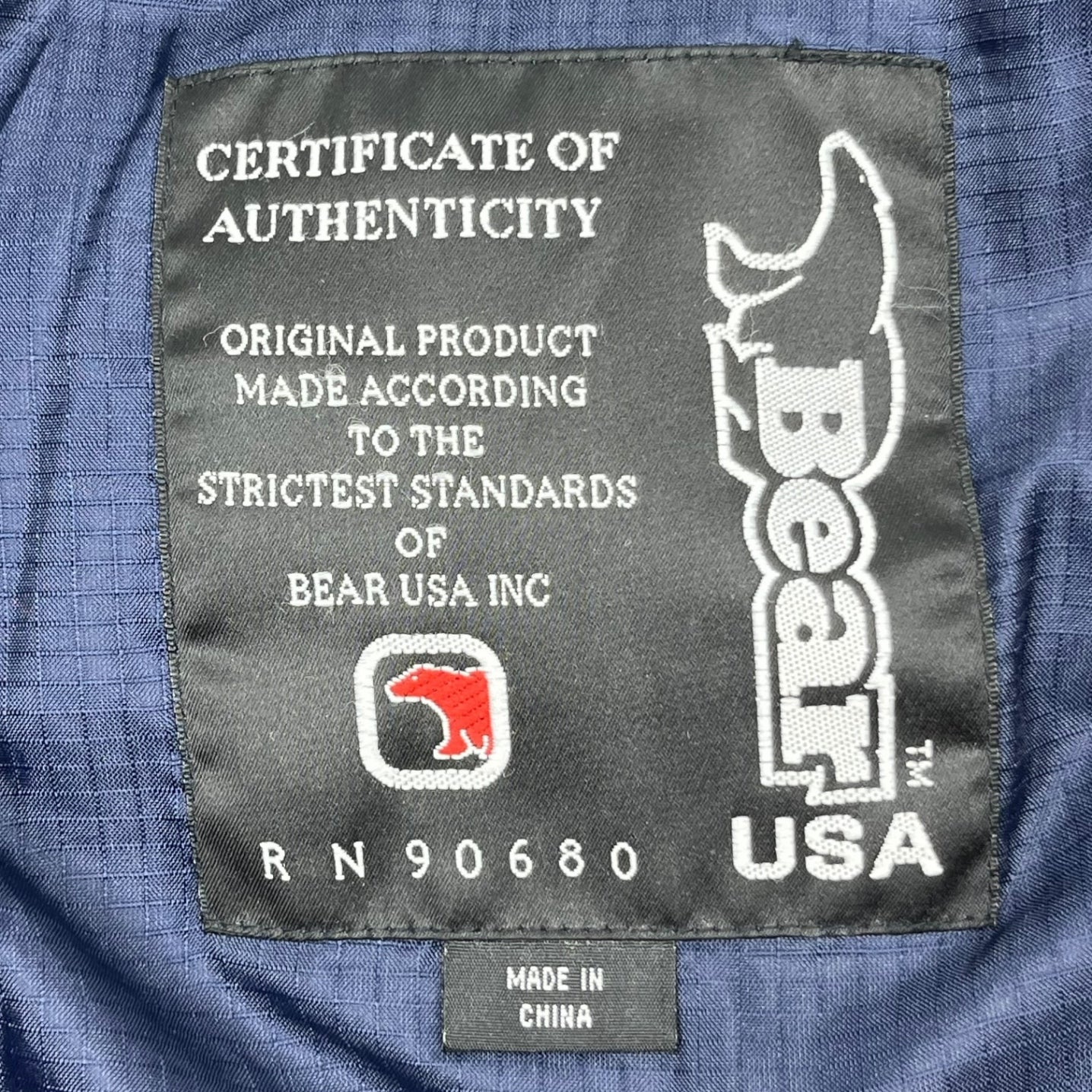 Bear(ベアー) 90's  reversible nylon down jacket リヴァーシブル ナイロン ダウン ジャケット M シルバー 90年代 ヴィンテージ 肉厚