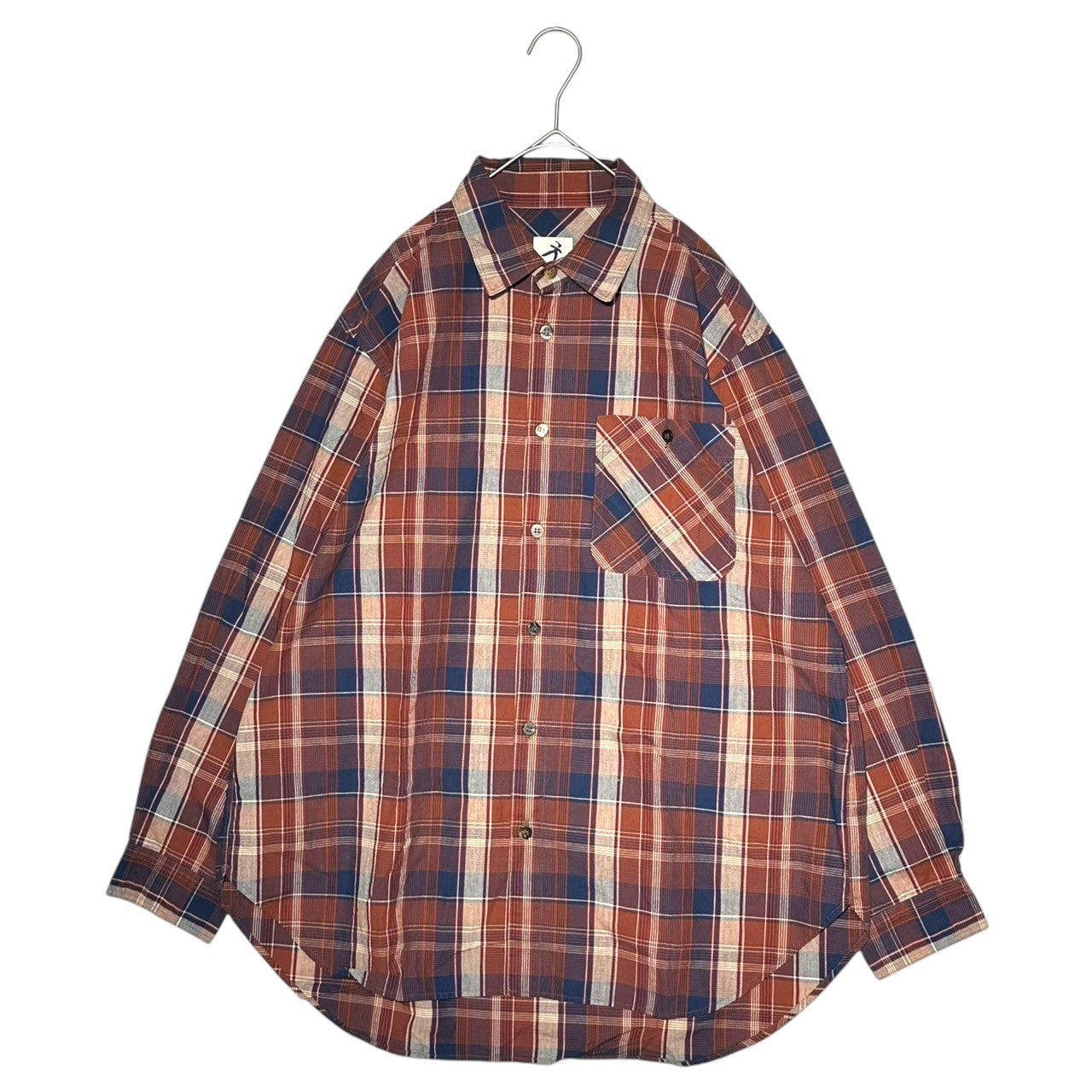 HAI SPORTING GEAR ISSEY MIYAKE(ハイスポルティングギア イッセイミヤケ) 80's Cotton Long Sleeve Check Shirt 80年代 コットン 長袖 チェック シャツ M レッド×ネイビー