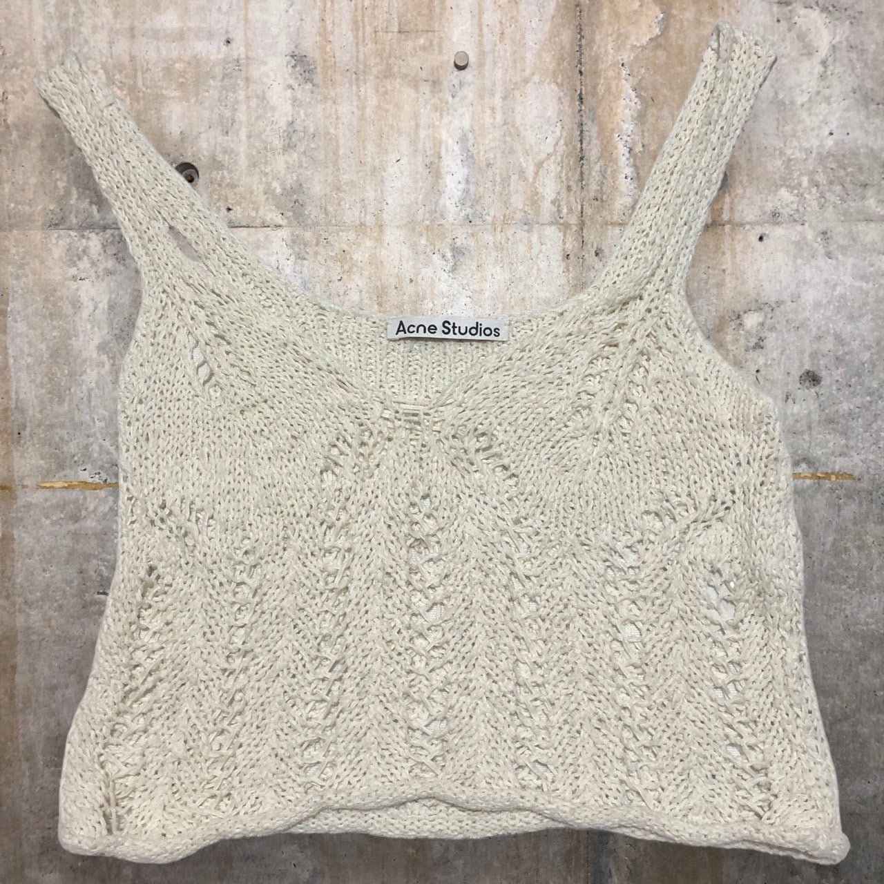 Acne Studios(アクネストゥディオズ) コットンニットビスチェ 1662-343-1790 S ホワイト