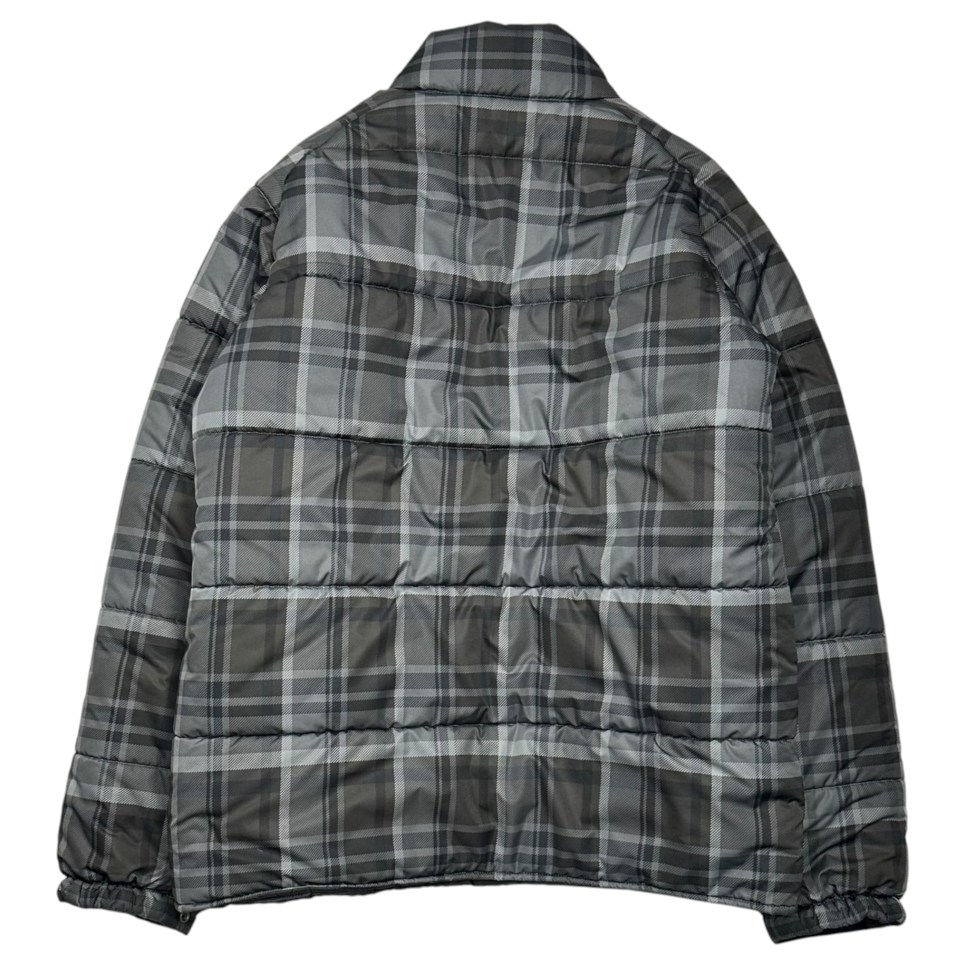 A BATHING APE(アベイシングエイプ) 2000's Tartan Padded Jacket タータンチェック パテッド ジャケット M グレー 中綿