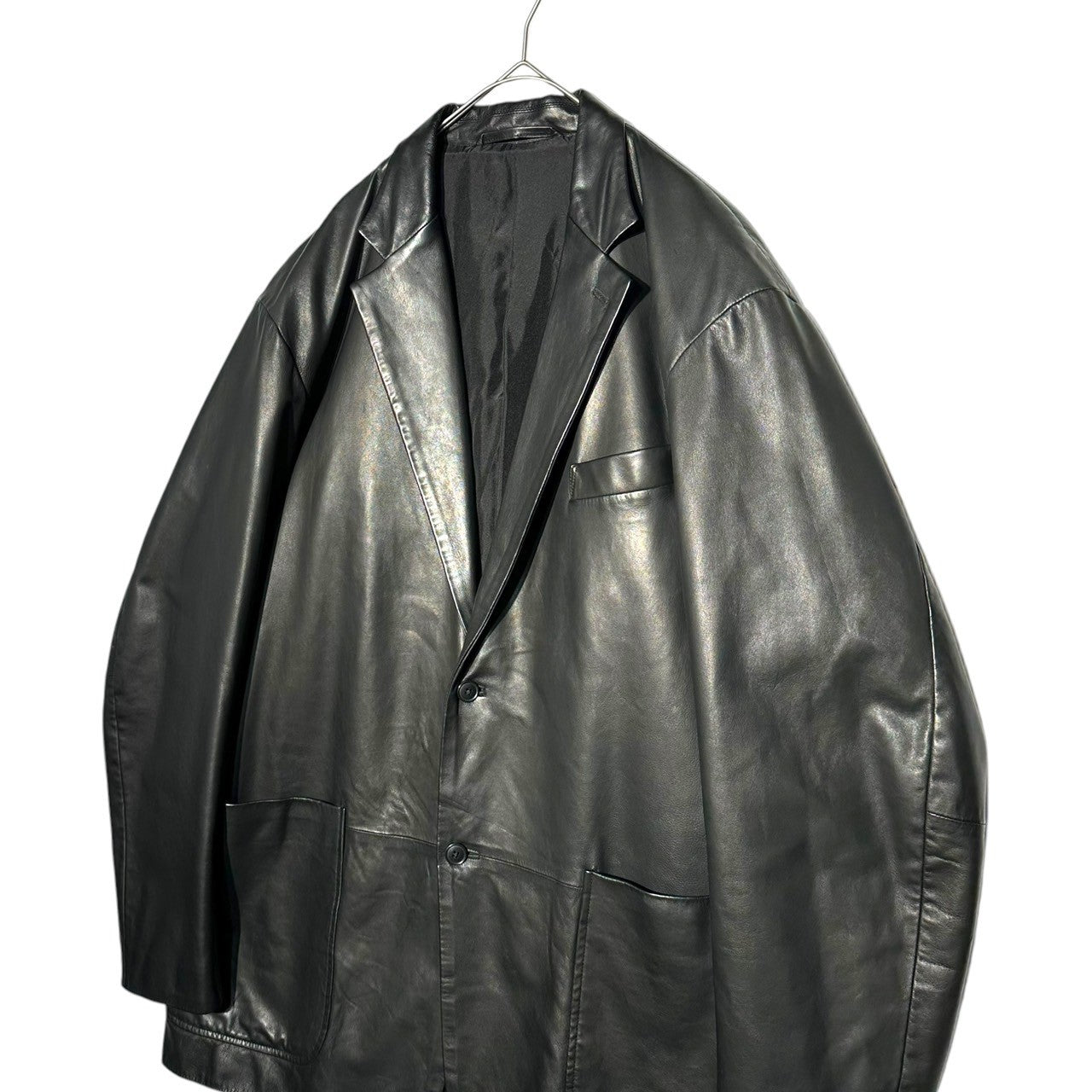 COMOLI(コモリ) 23AW Sheepskin 2B Jacket シープスキン 2B ジャケット Y03-01021 3 ブラック ラムレザー テーラード