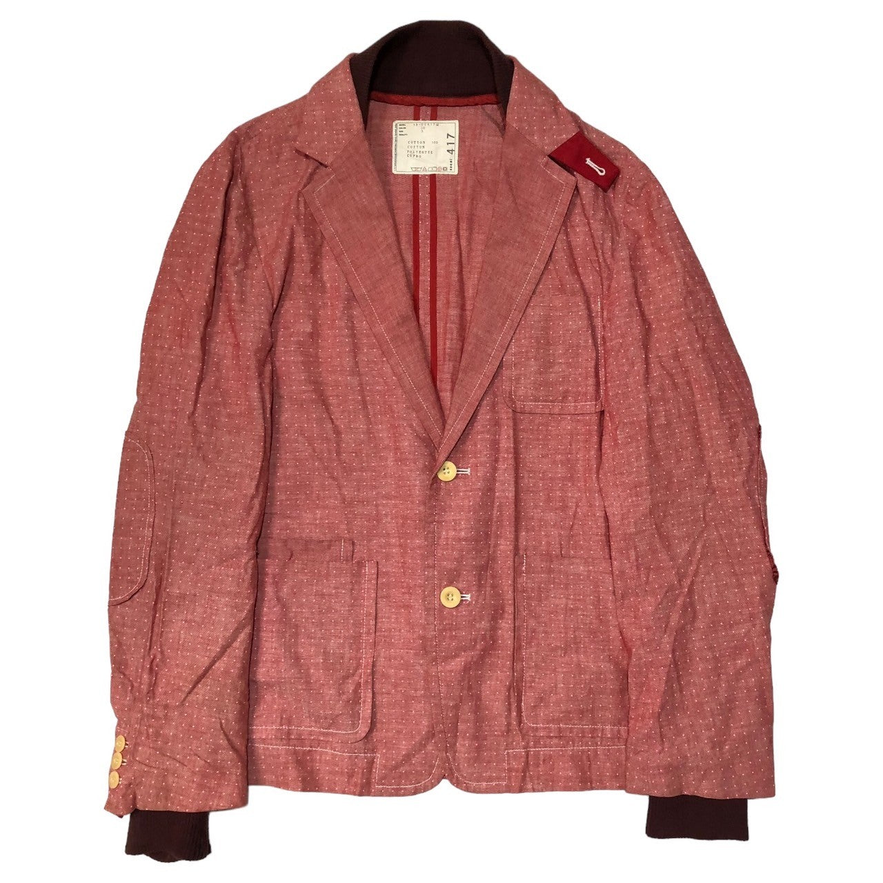 sacai(サカイ) 13SS Dot pattern cotton jacket ドット コットン ジャケット 13-00417M SIZE 3 ピンク×レッド