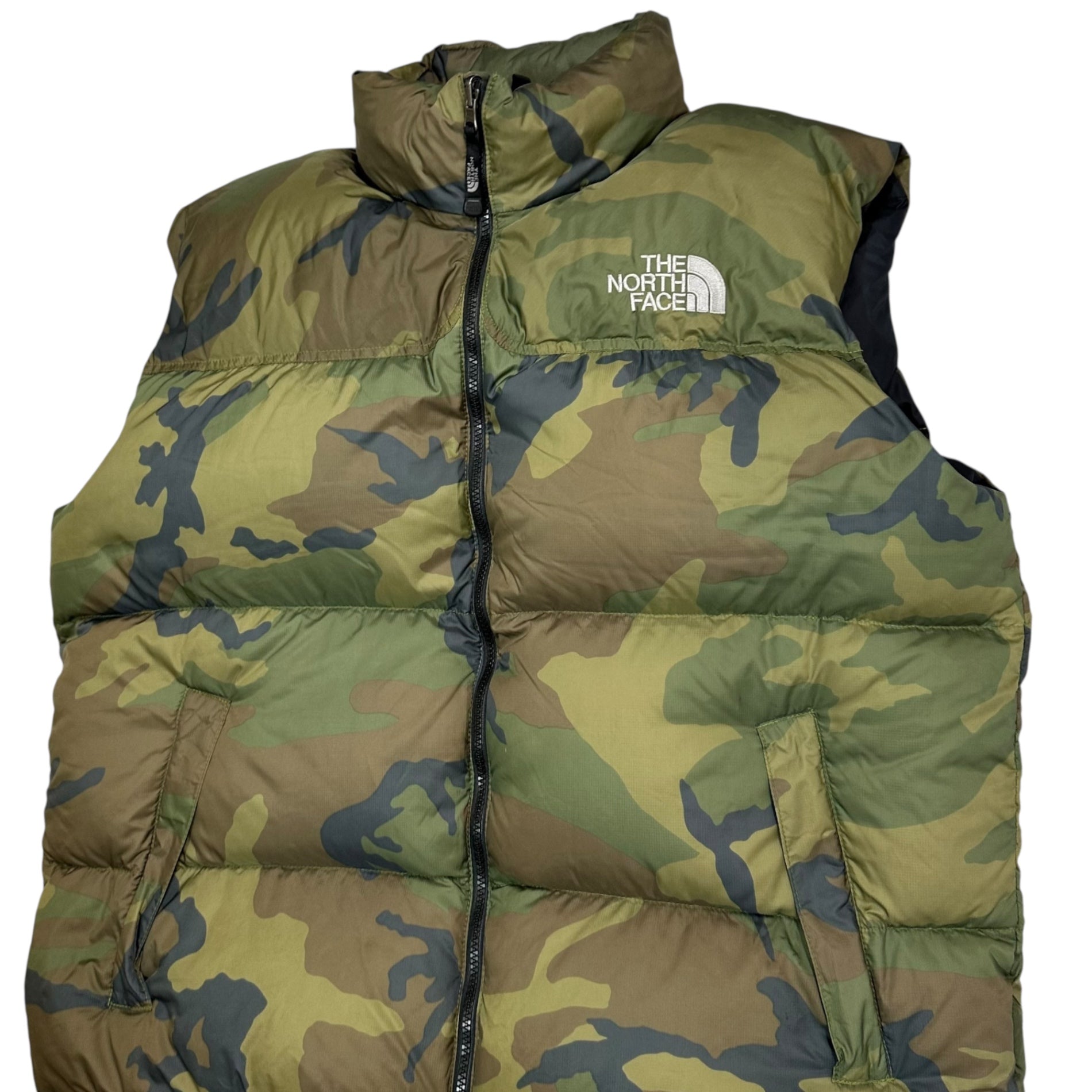 THE NORTH FACE(ノースフェイス) NUPTSE VEST - CAMO ヌプシ ダウン ベスト カモフラ ND01587 XXL カーキ