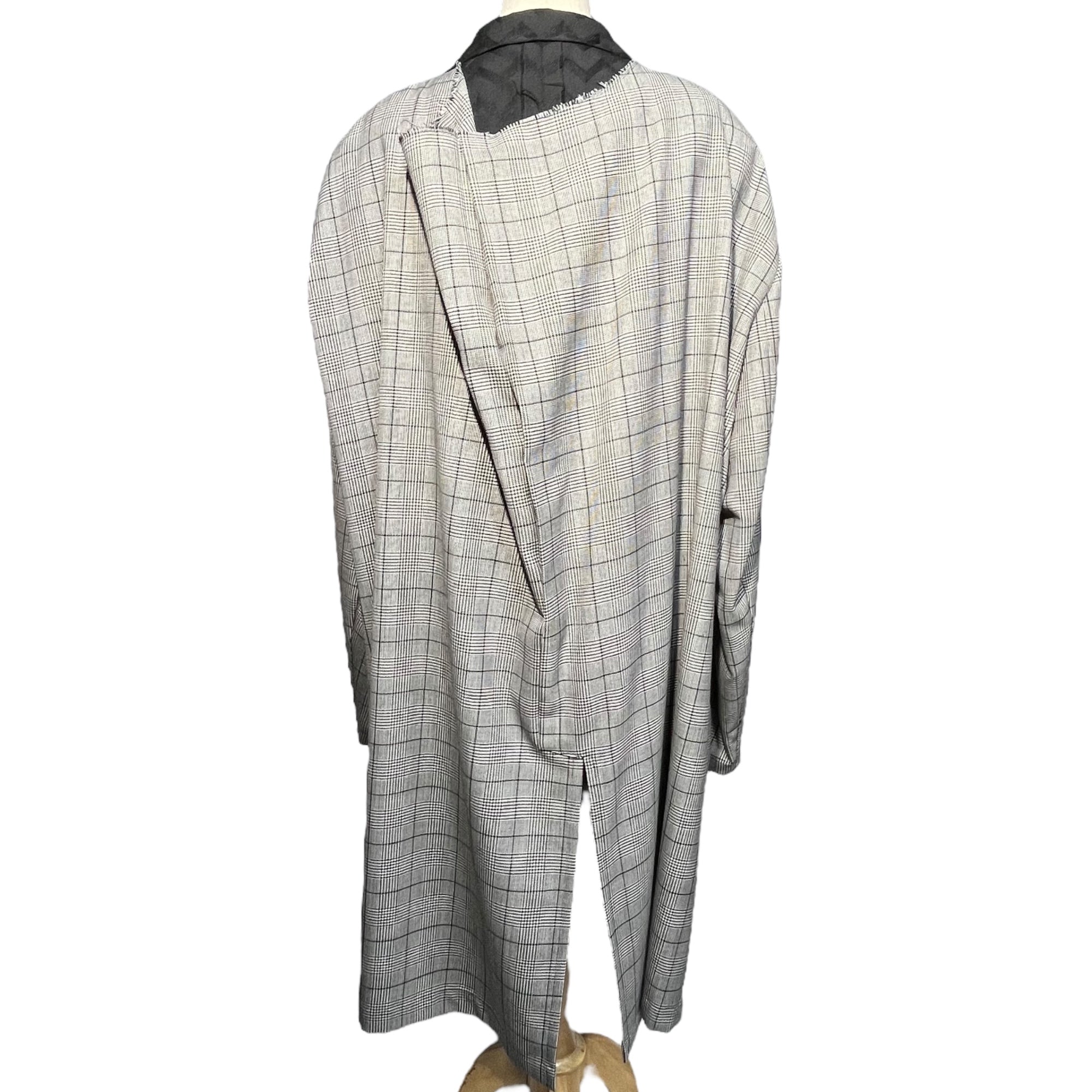 COMME des GARCONS HOMME PLUS(コムデギャルソンオムプリュス) 21AW Layered type check jacket レイヤードタイプ チェック ジャケット PH-J001 M グレー×ブラック AD2021 DARKROOM期