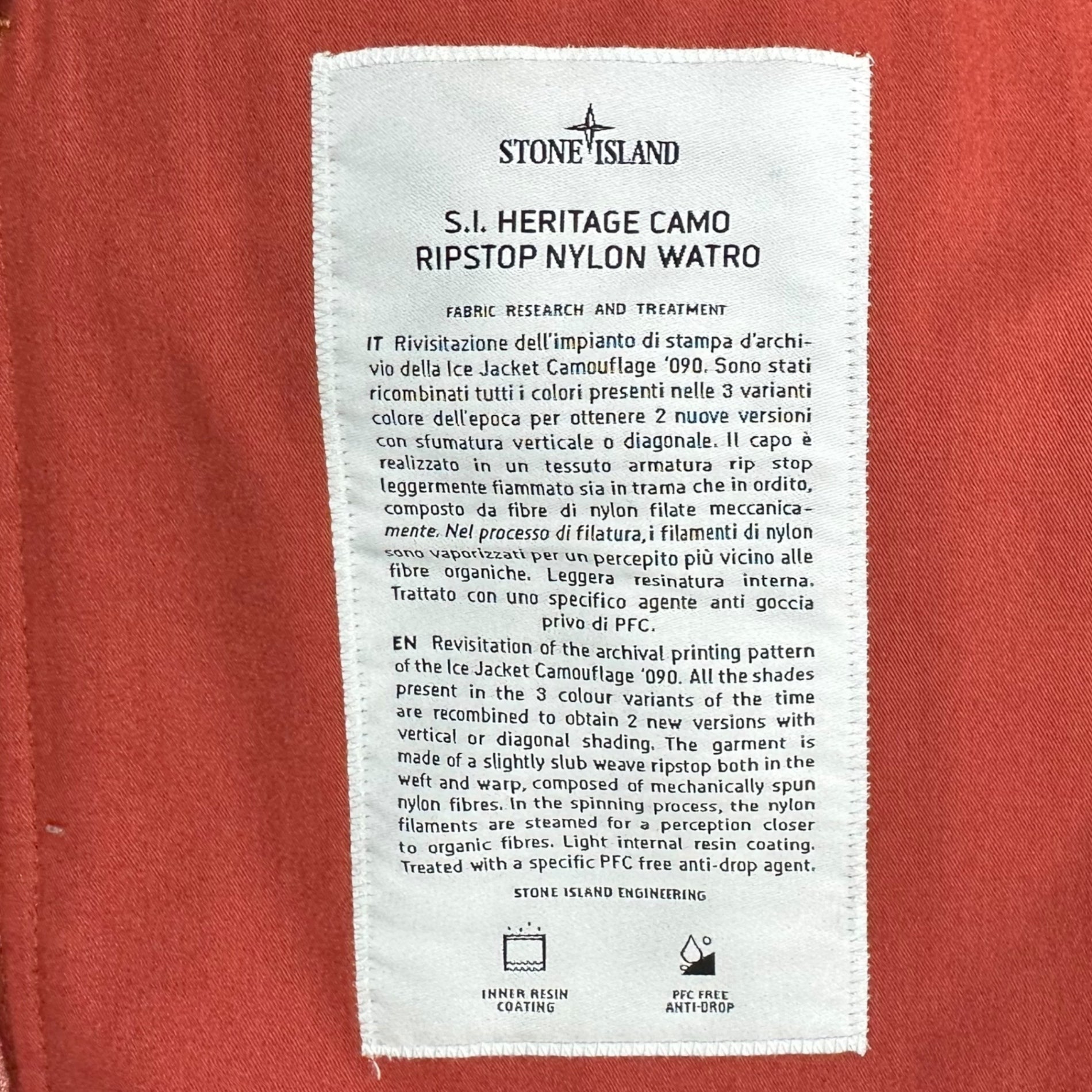 STONE ISLAND(ストーンアイランド) 22AW S.i. Heritage Camo Ripstop Nylon Watro Hooded Jacket In Multicolor ヘリテージ カモ リップストップ ナイロン ワトロ フーデッド ジャケット 7715Q02E2 L マルチカラー 迷彩 マウンテンパーカー