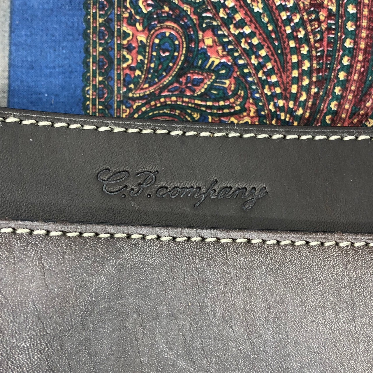 C.P. Company(シー ピー カンパニー) 90'sブライドルレザーショルダーバッグ ブラウン