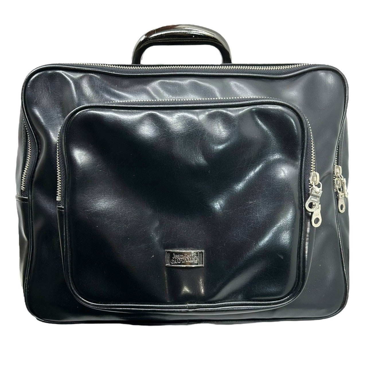 Jean Paul GAULTIER HOMME(ジャンポールゴルチエオム) 90's ~ 00's Archive Enamel Shoulder Bag アーカイブ エナメル ワン ショルダー バッグ ブラック ボディ 斜め掛け ハンド