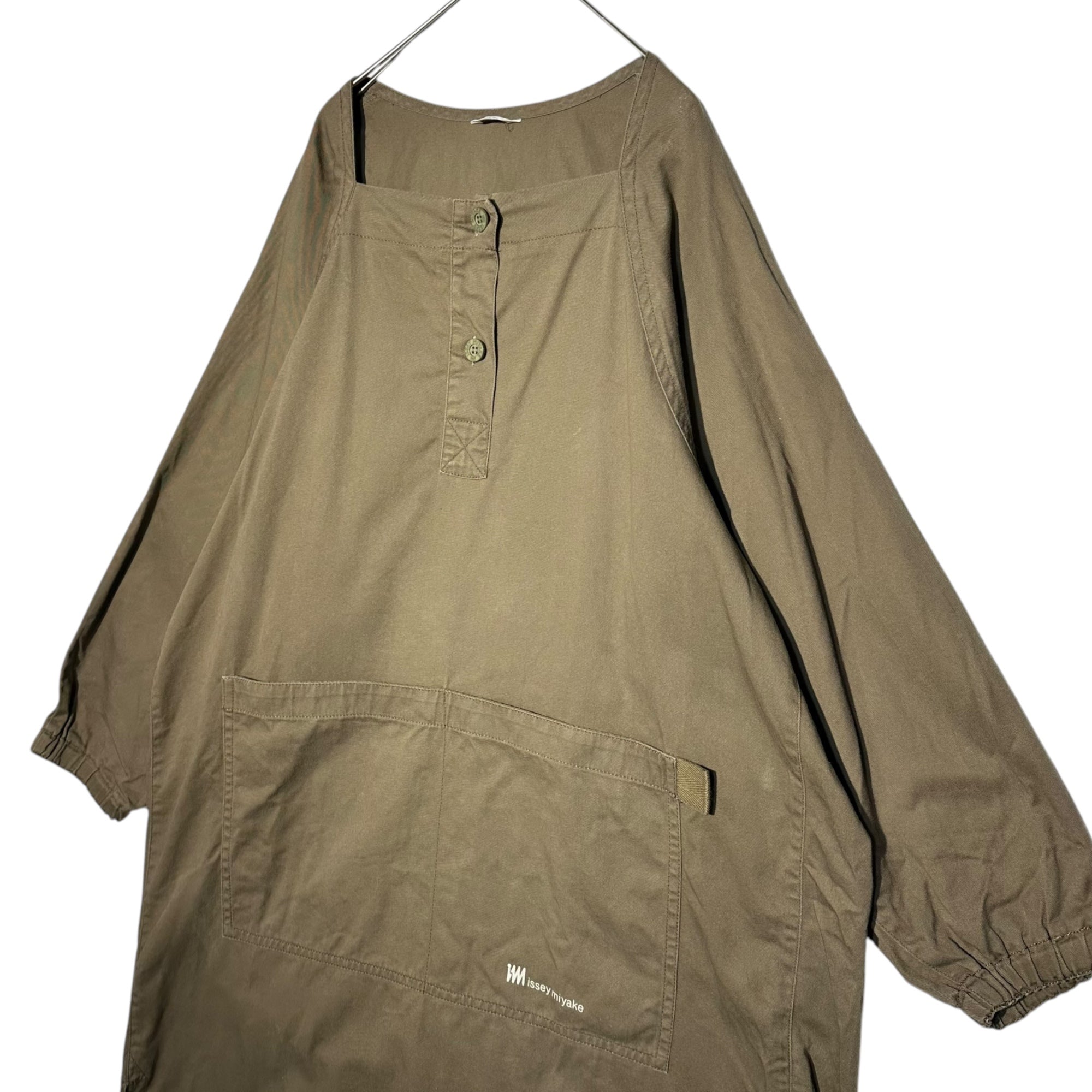 IM ISSEY MIYAKE(アイム イッセイミヤケ) 90's vintage apron long cut and sew 90年代 ヴィンテージ エプロン ロング カットソー M~L ブラウン