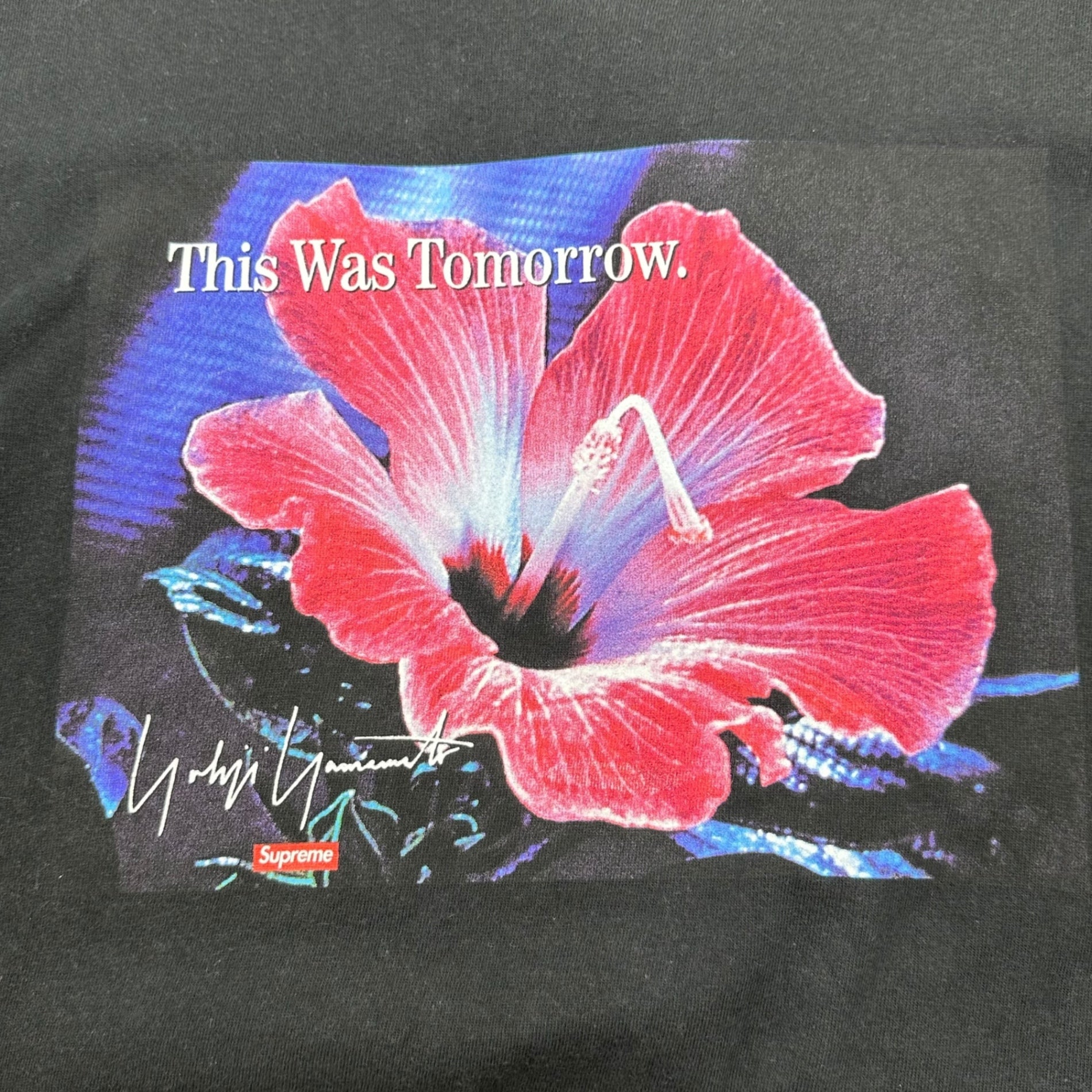 SUPREME×YOHJI YAMAMOTO(シュプリーム×ヨウジヤマモト) 20AW This Was Tomorrow Tee グラフィック Tシャツ L ブラック コラボ 20FW